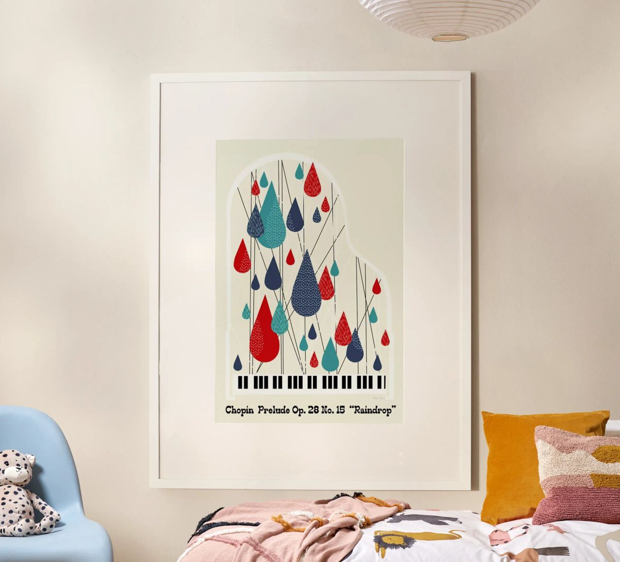 Chopin - Raindrop Prelude by Prelude Posters Poster von Prelude Posters