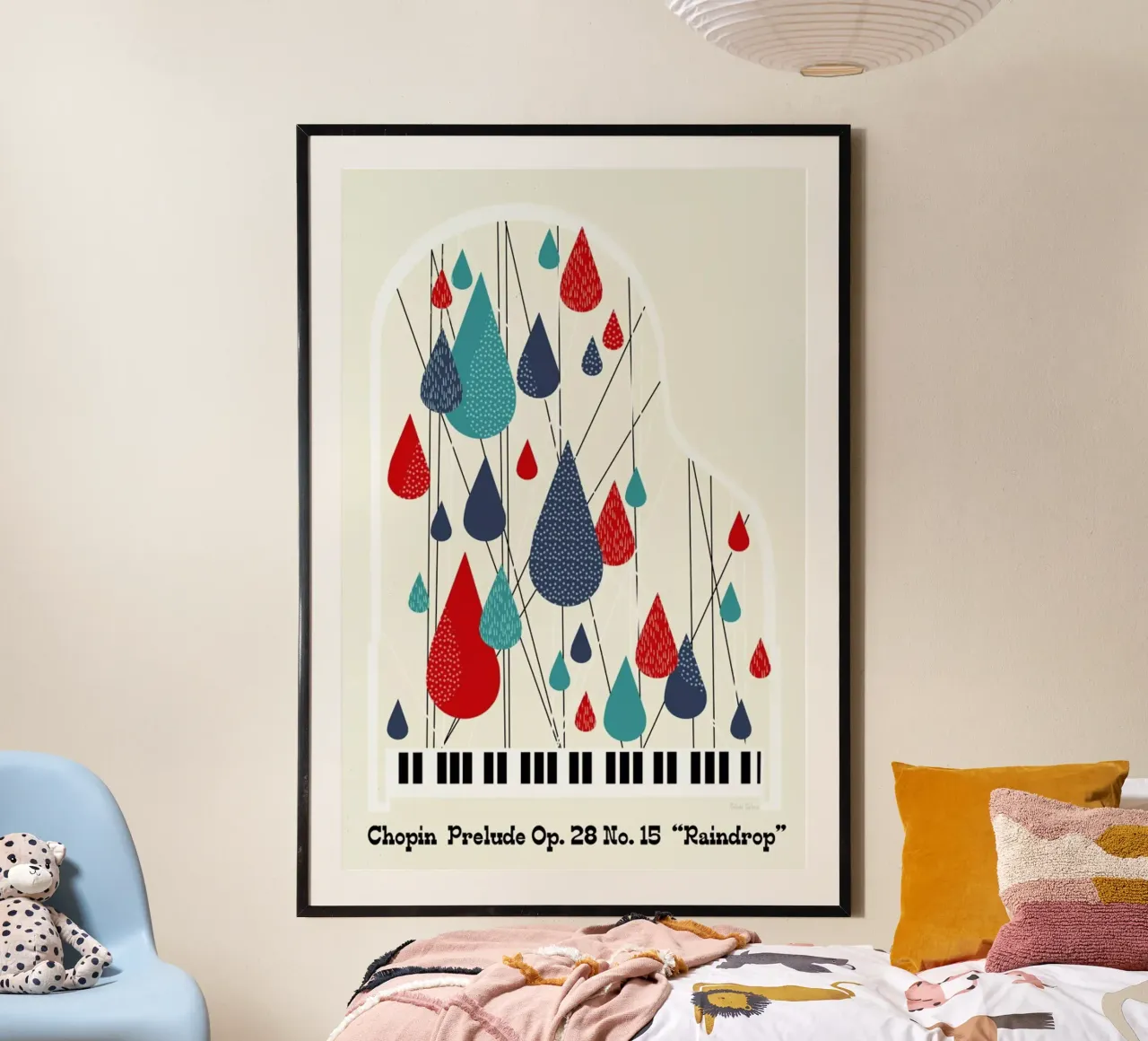 Chopin - Raindrop Prelude by Prelude Posters carta hahnemühle da Prelude Posters
