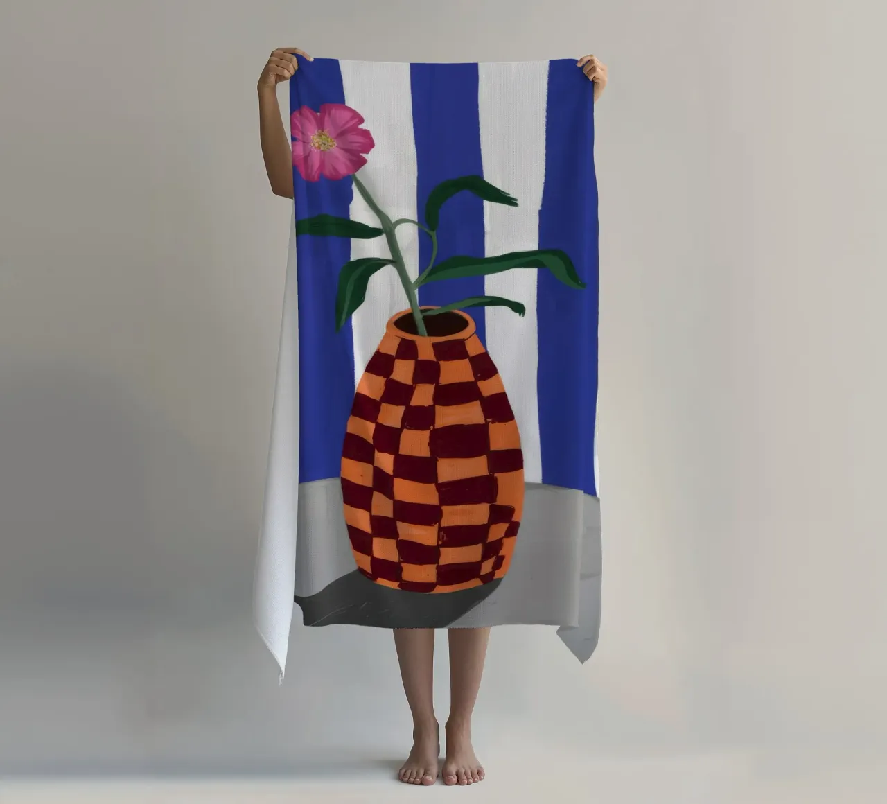 Ananas Stripe Stillness telo mare da Haven Fantasy