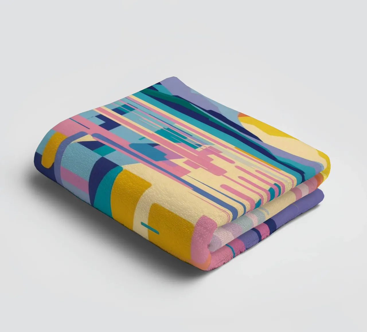 Abstract Zonsondergangmeer badhanddoek van FadeAura