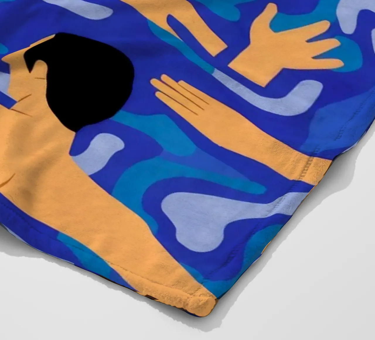Modello di nuotatore blu coperta in pile da Stone Decade