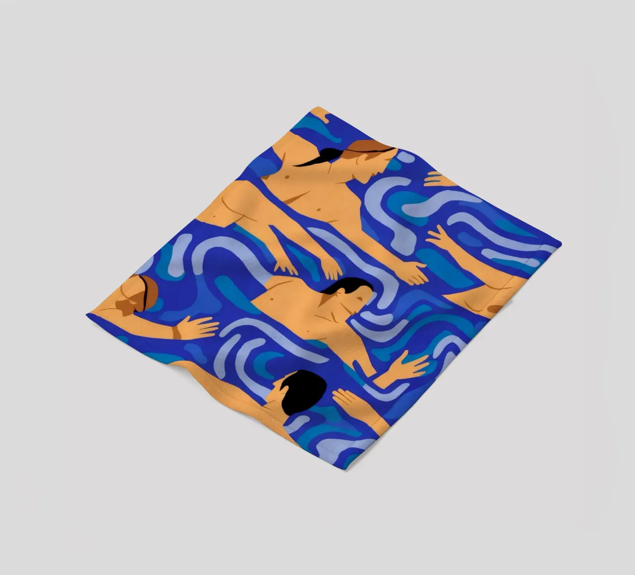 Modello di nuotatore blu coperta in pile da Stone Decade