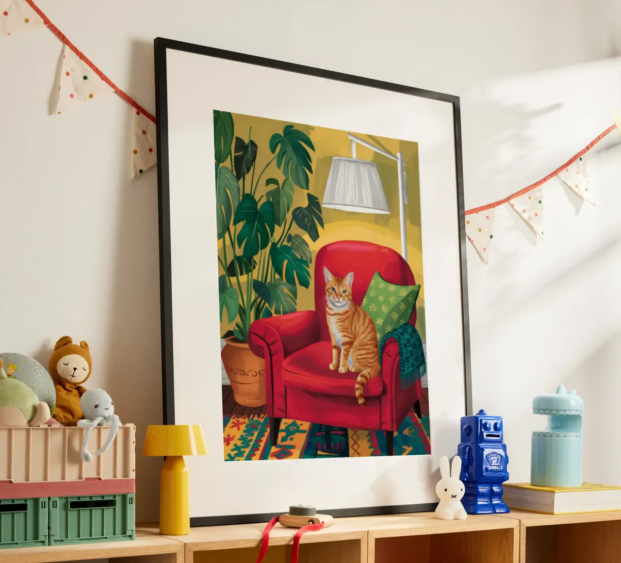 Fauteuil rouge Tabby hahnemühle de FadeAura