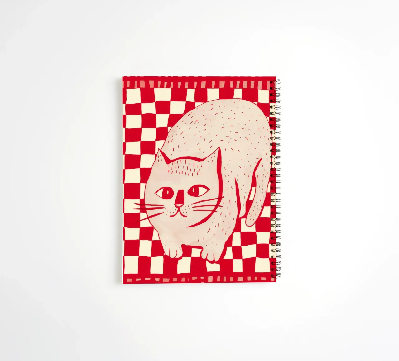 Checkered Cat Arch spiral notebook by Stone Decade