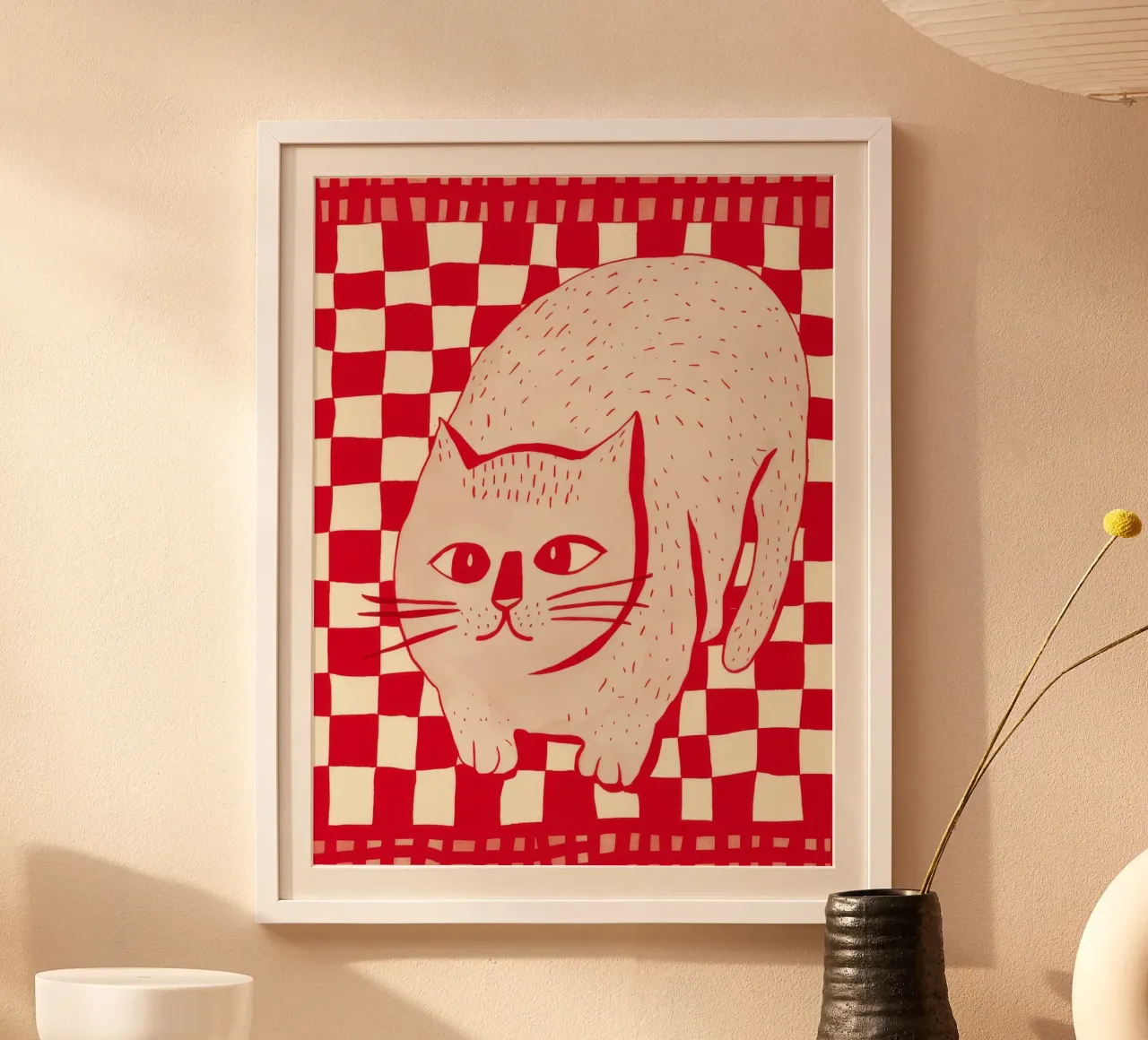 Checkered Cat Arch poster by Stone Decade