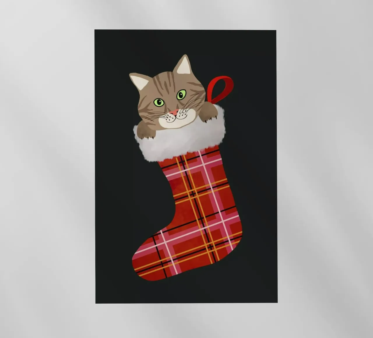Cat In Christmas Stocking pellicola backlit da cafelab