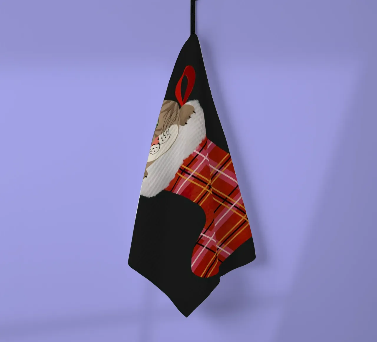 Cat In Christmas Stocking canovaccio da cucina da cafelab