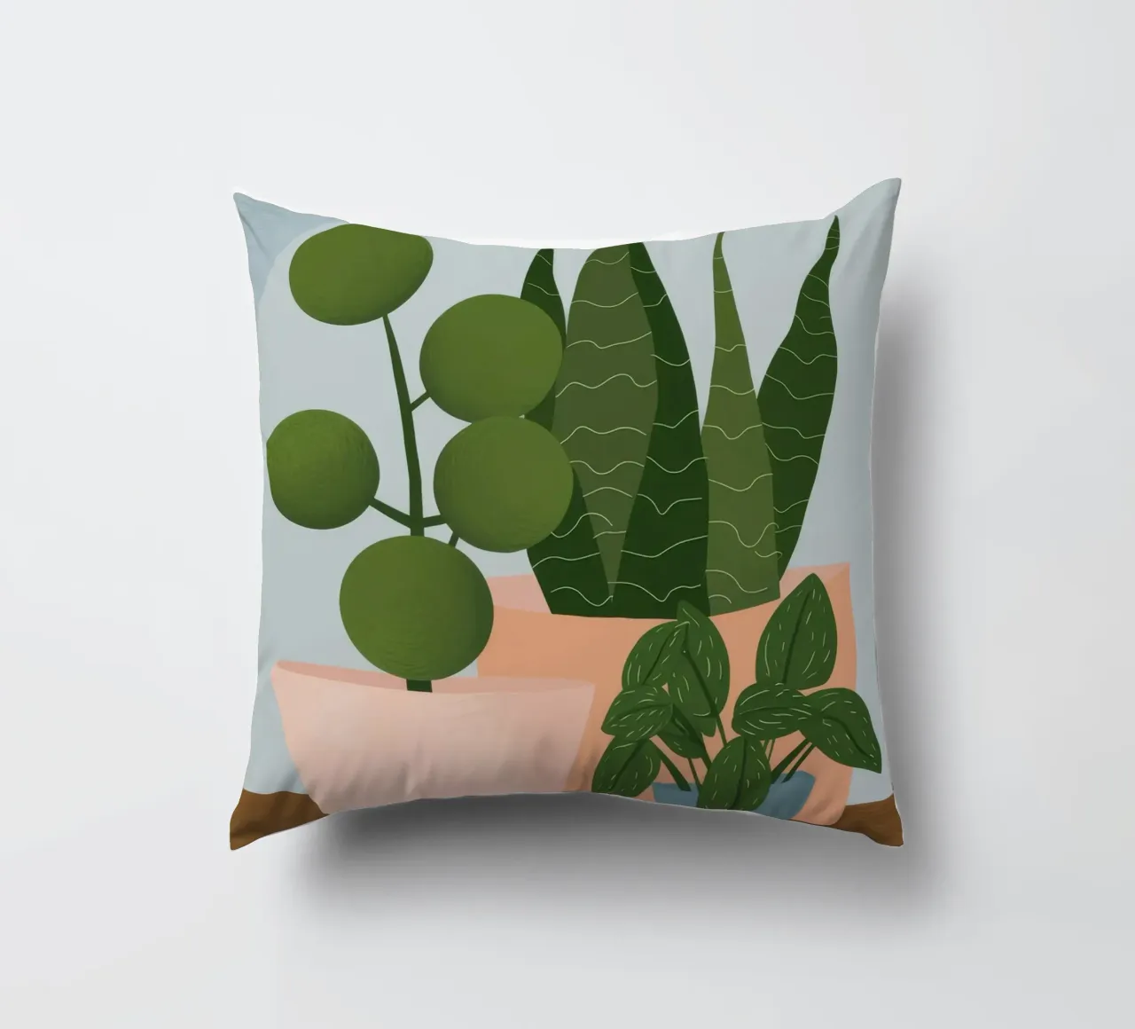 Potted Plant Duo decorative cushion by Haven Fantasy