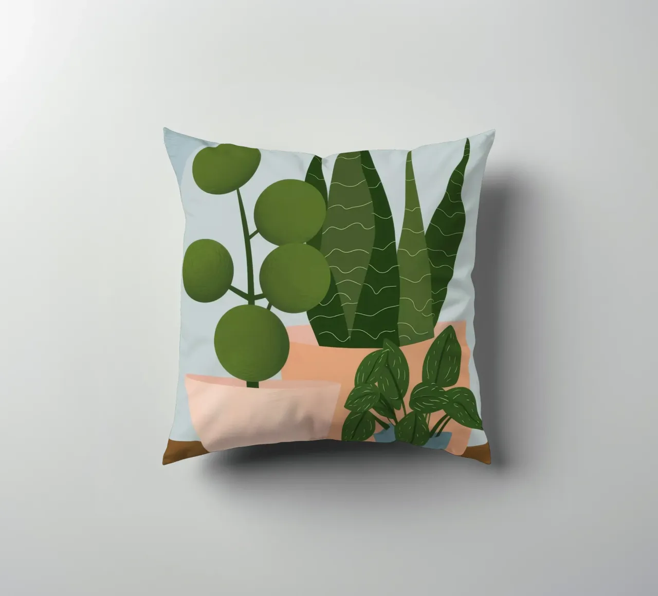 Potted Plant Duo decorative cushion by Haven Fantasy