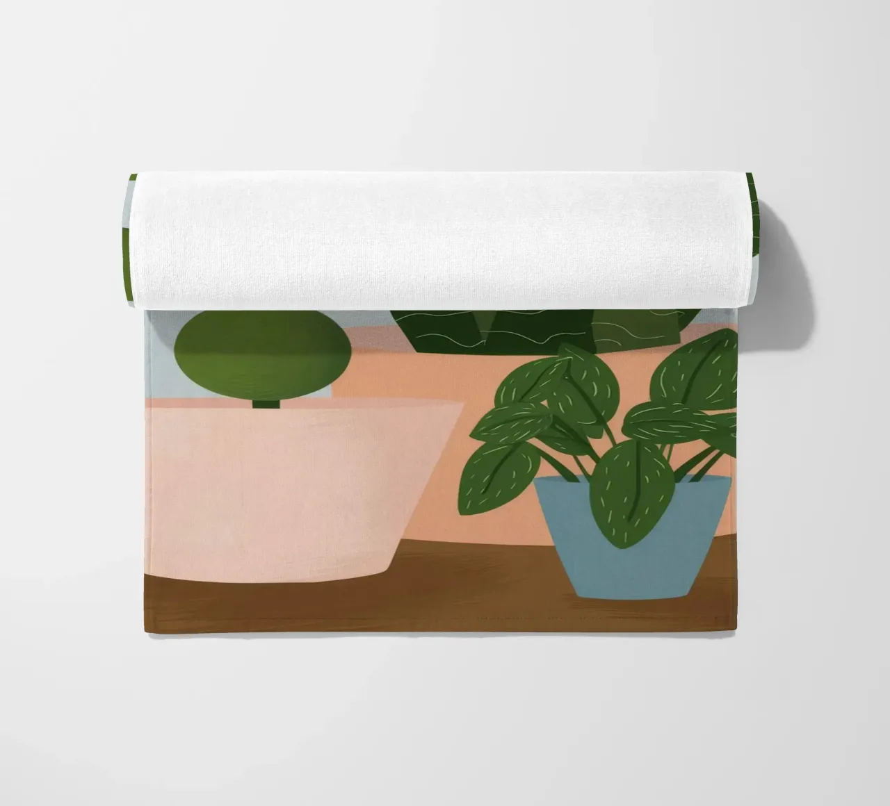 Potted Plant Duo beach towel by Haven Fantasy