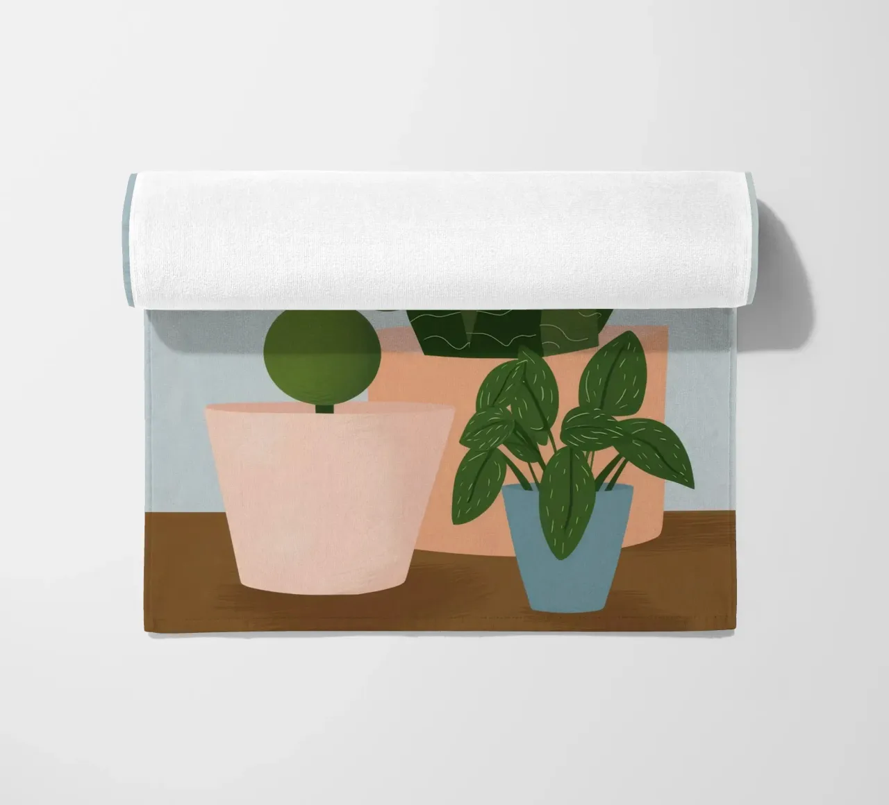 Potted Plant Duo beach towel by Haven Fantasy