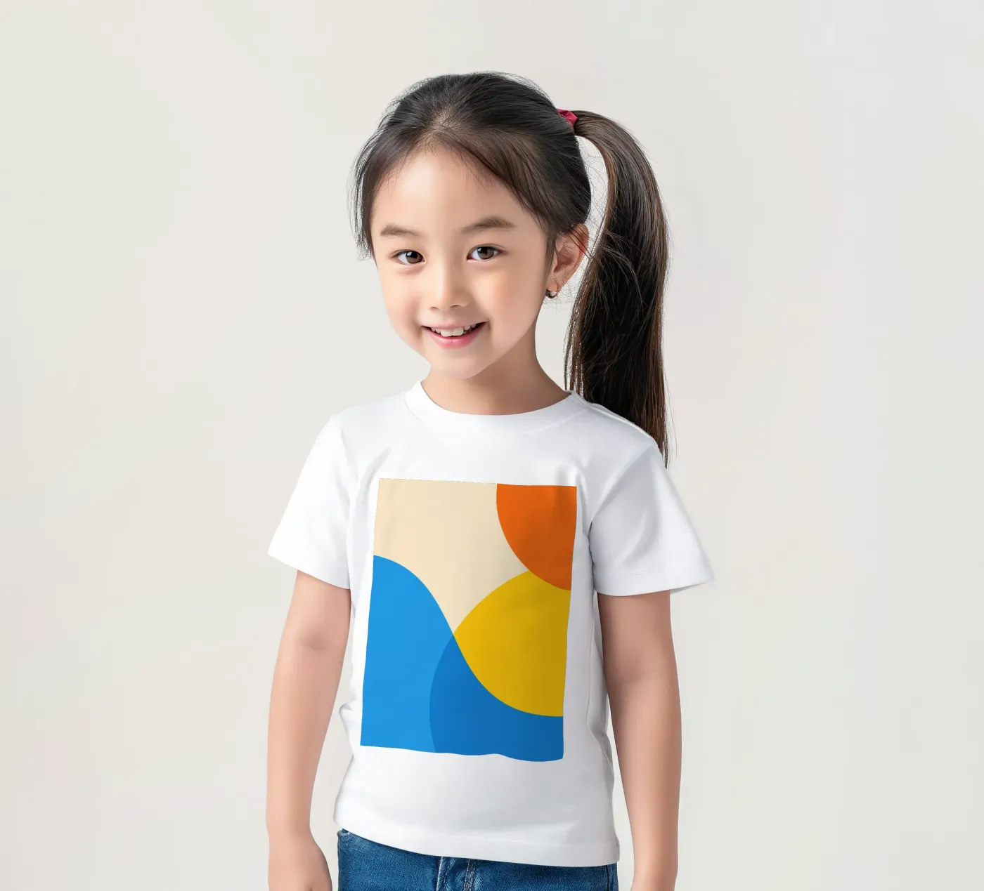 geometria cerchio sovrapposto t-shirt bambini da pastel color shape
