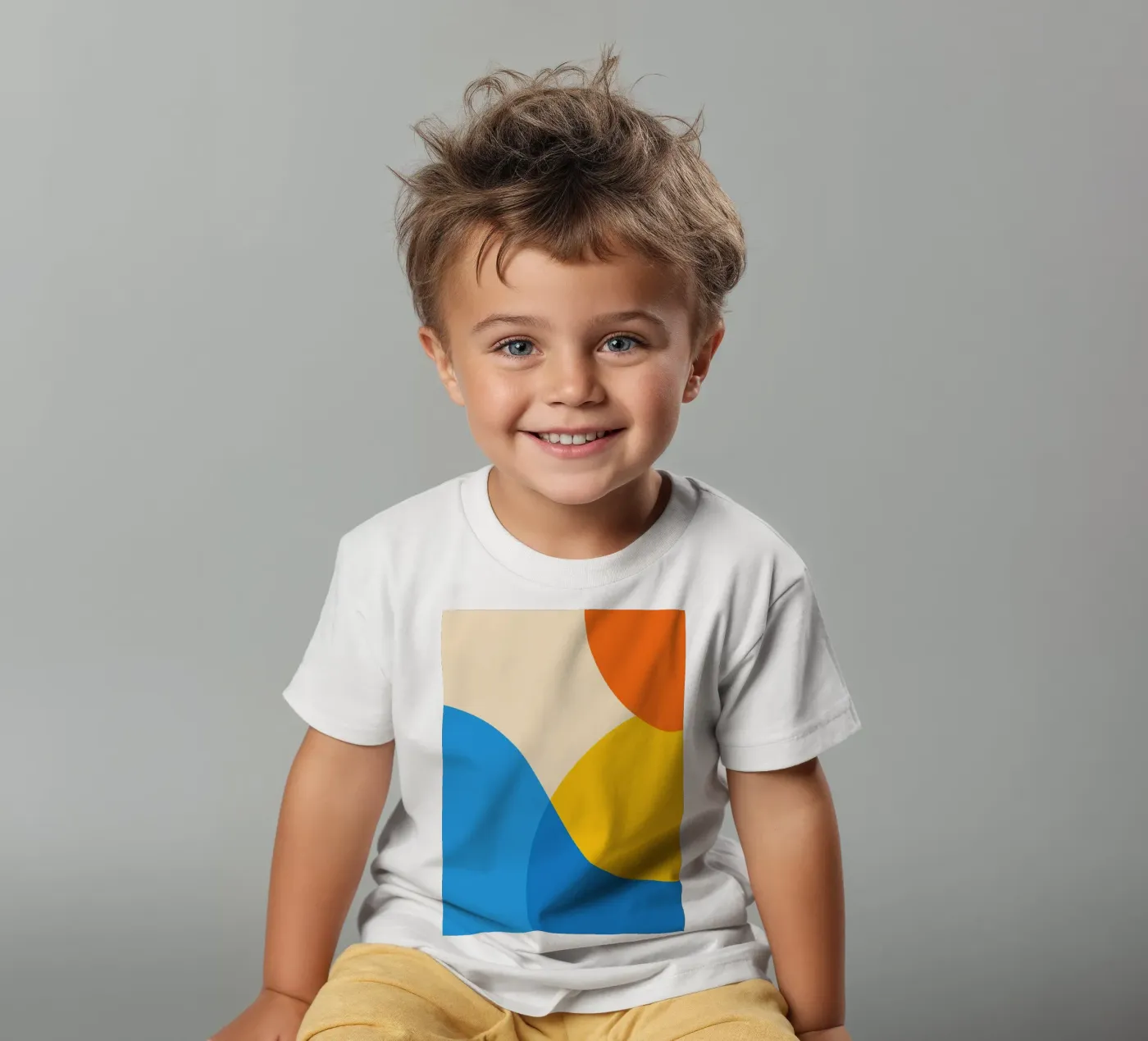geometria cerchio sovrapposto t-shirt bambini da pastel color shape