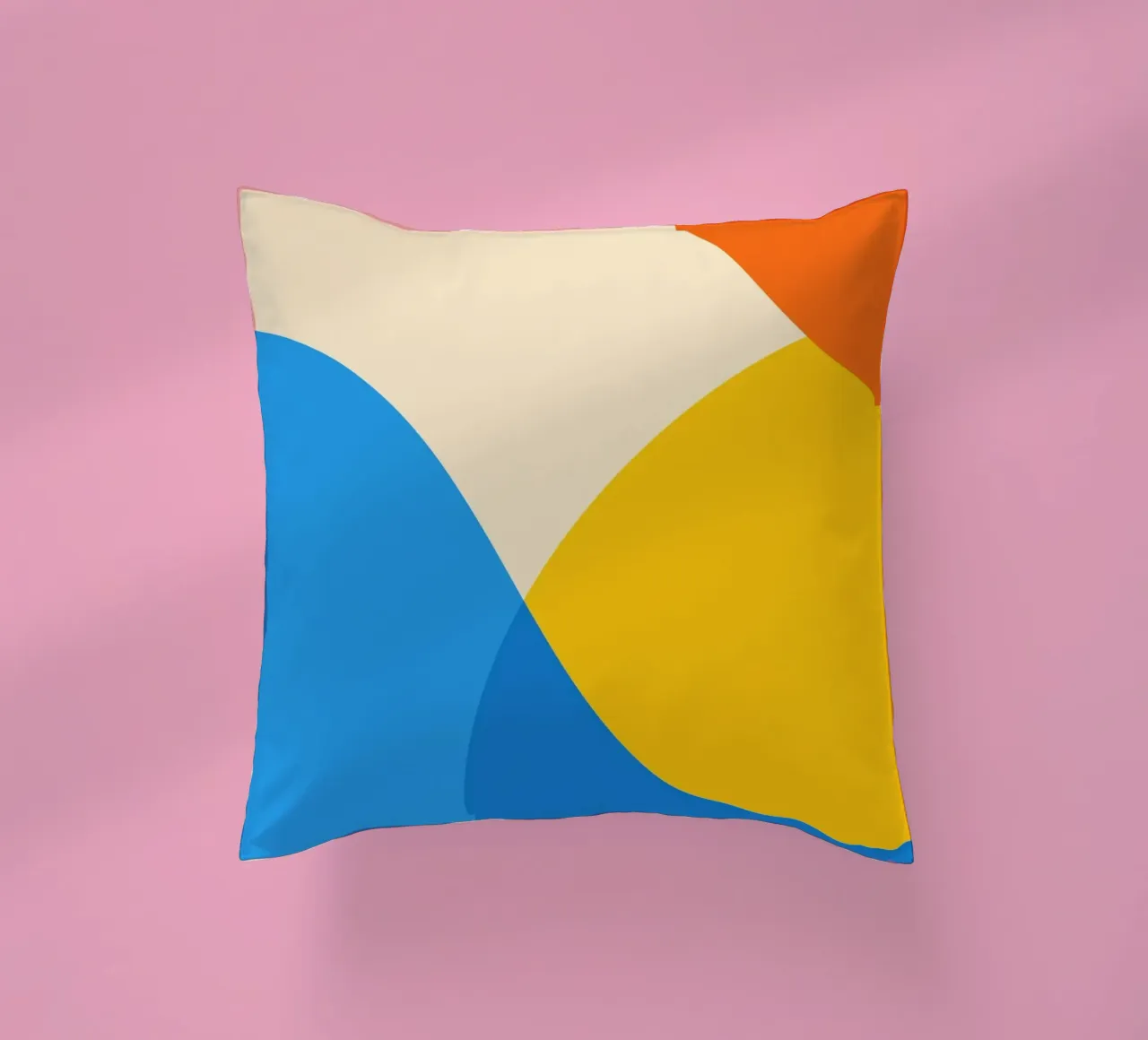 geometry circle overlapping decorative cushion by pastel color shape