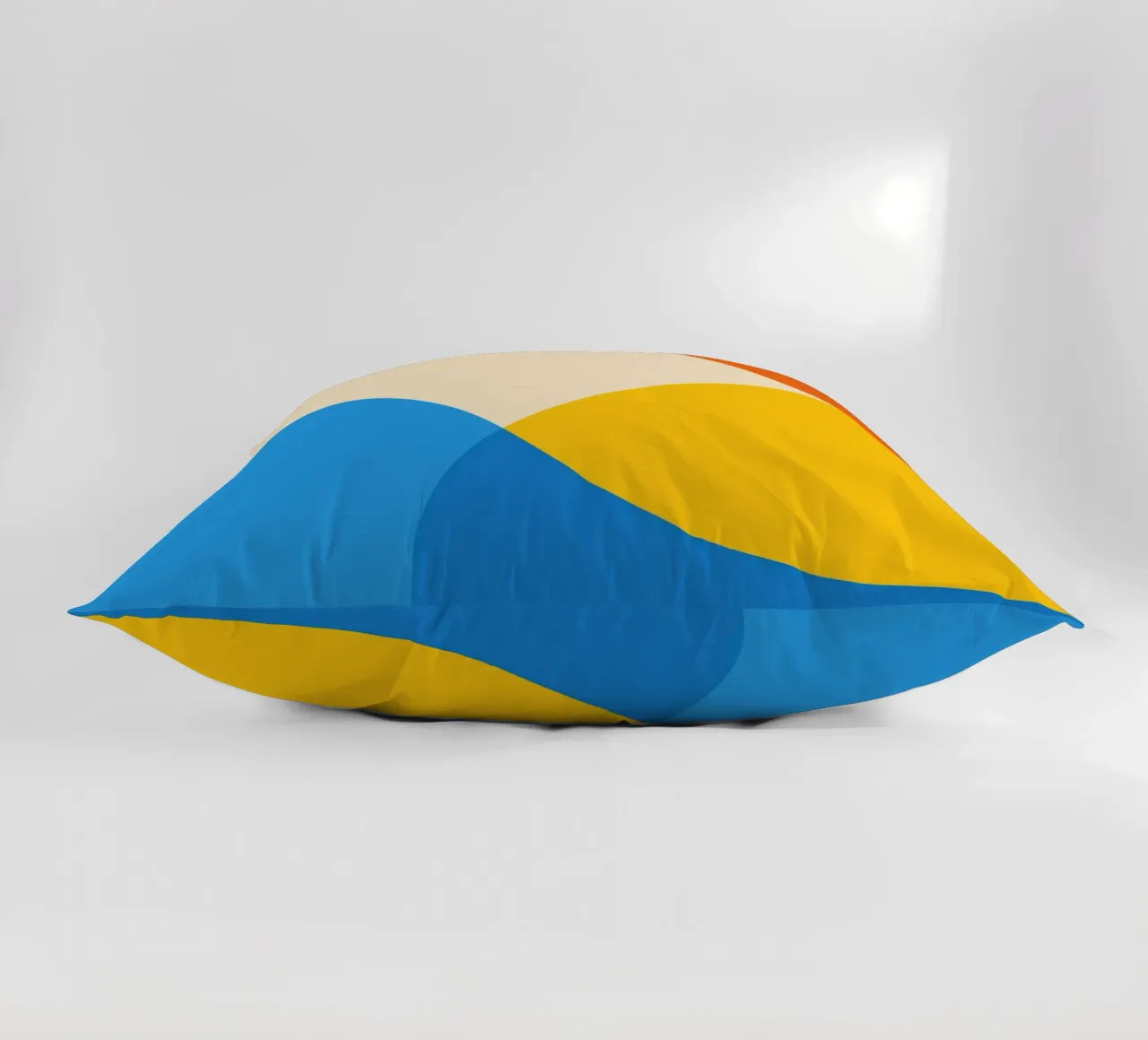 geometry circle overlapping decorative cushion by pastel color shape
