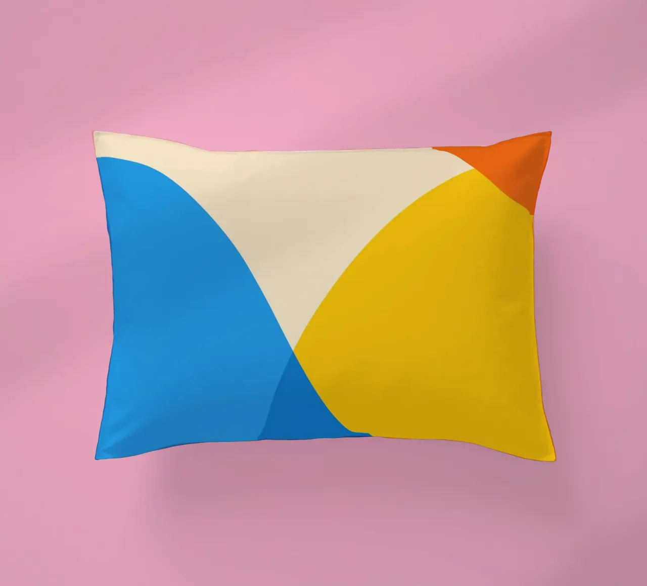 geometry circle overlapping decorative cushion by pastel color shape