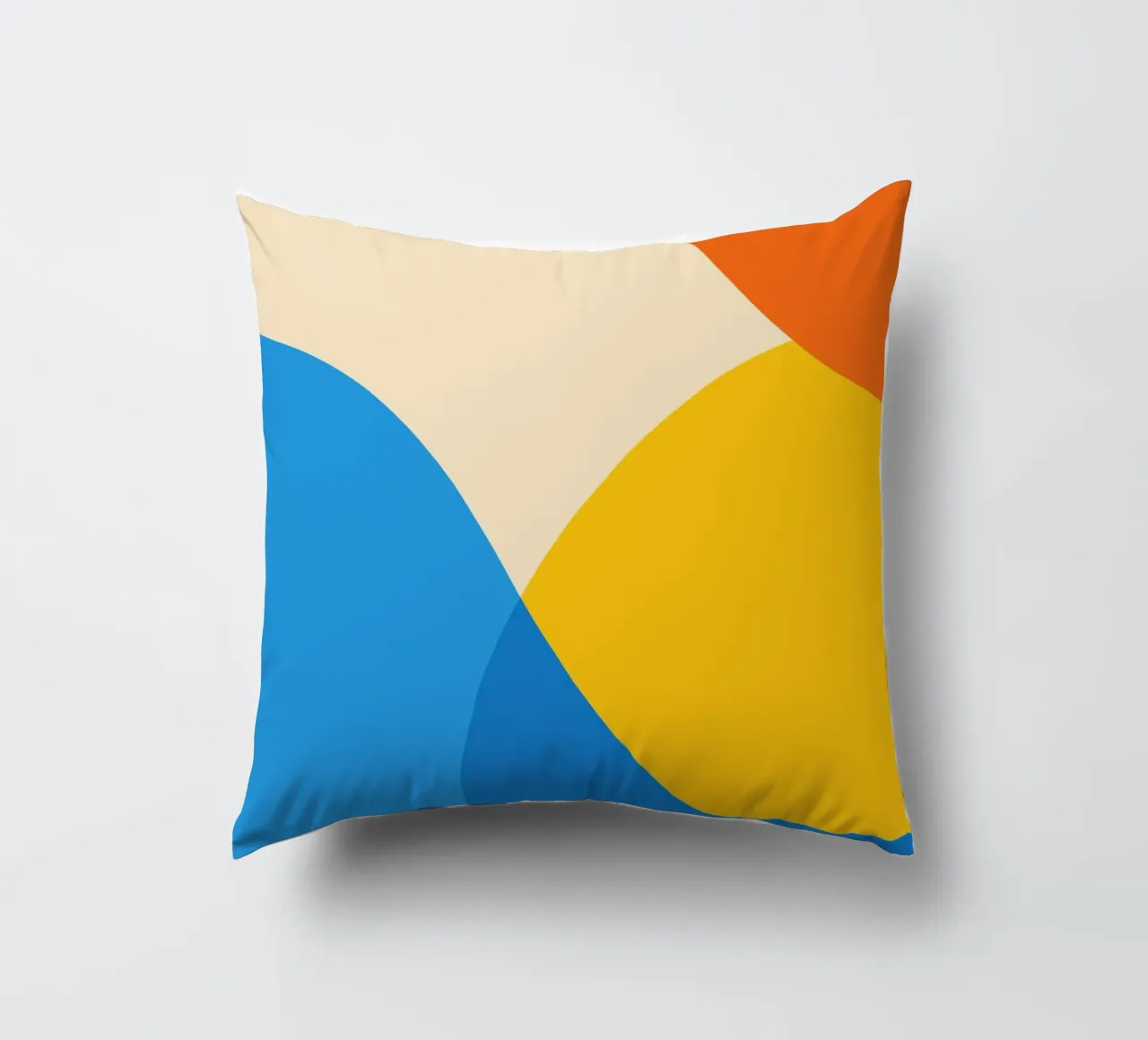 geometry circle overlapping decorative cushion by pastel color shape