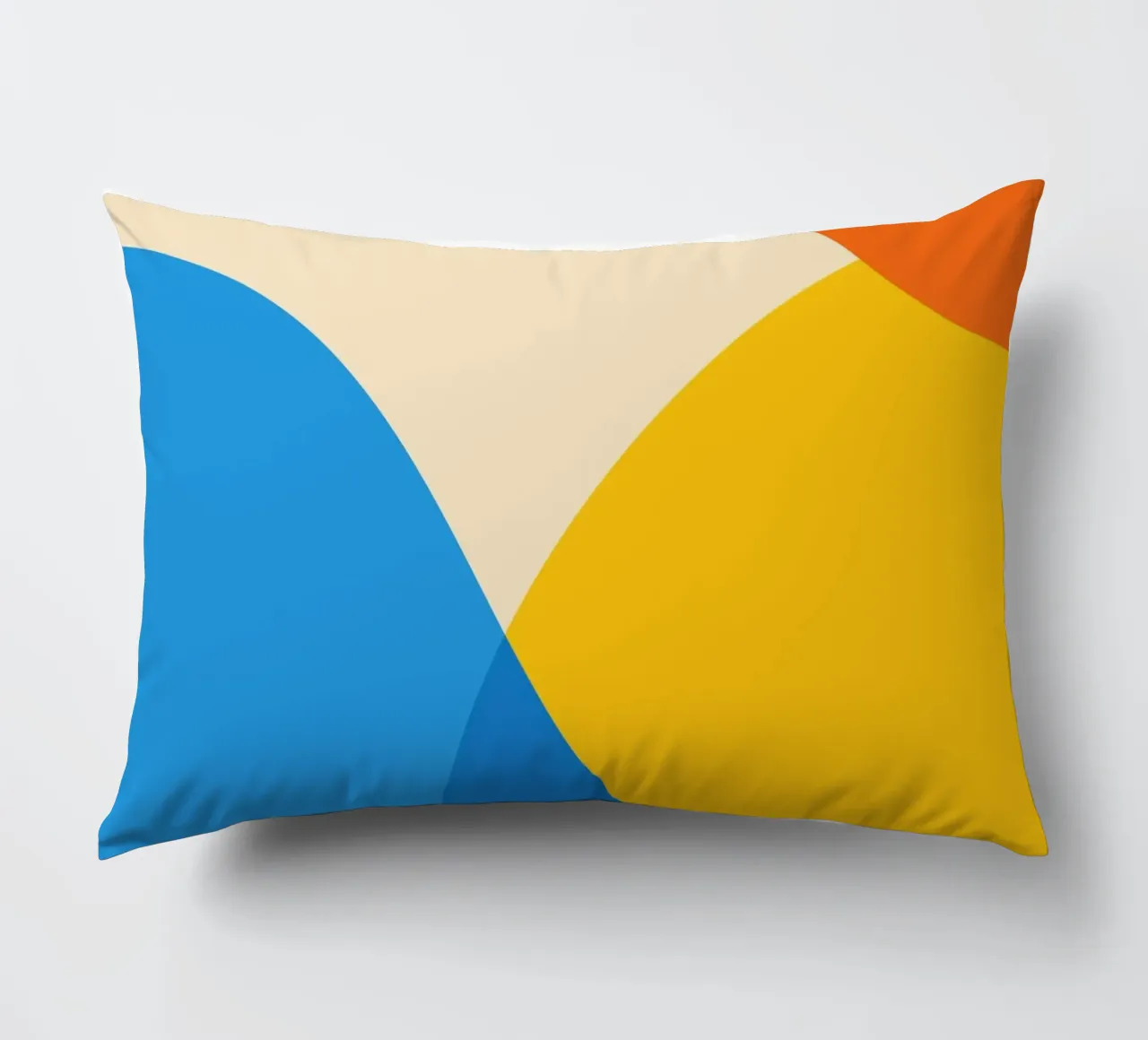 geometry circle overlapping decorative cushion by pastel color shape