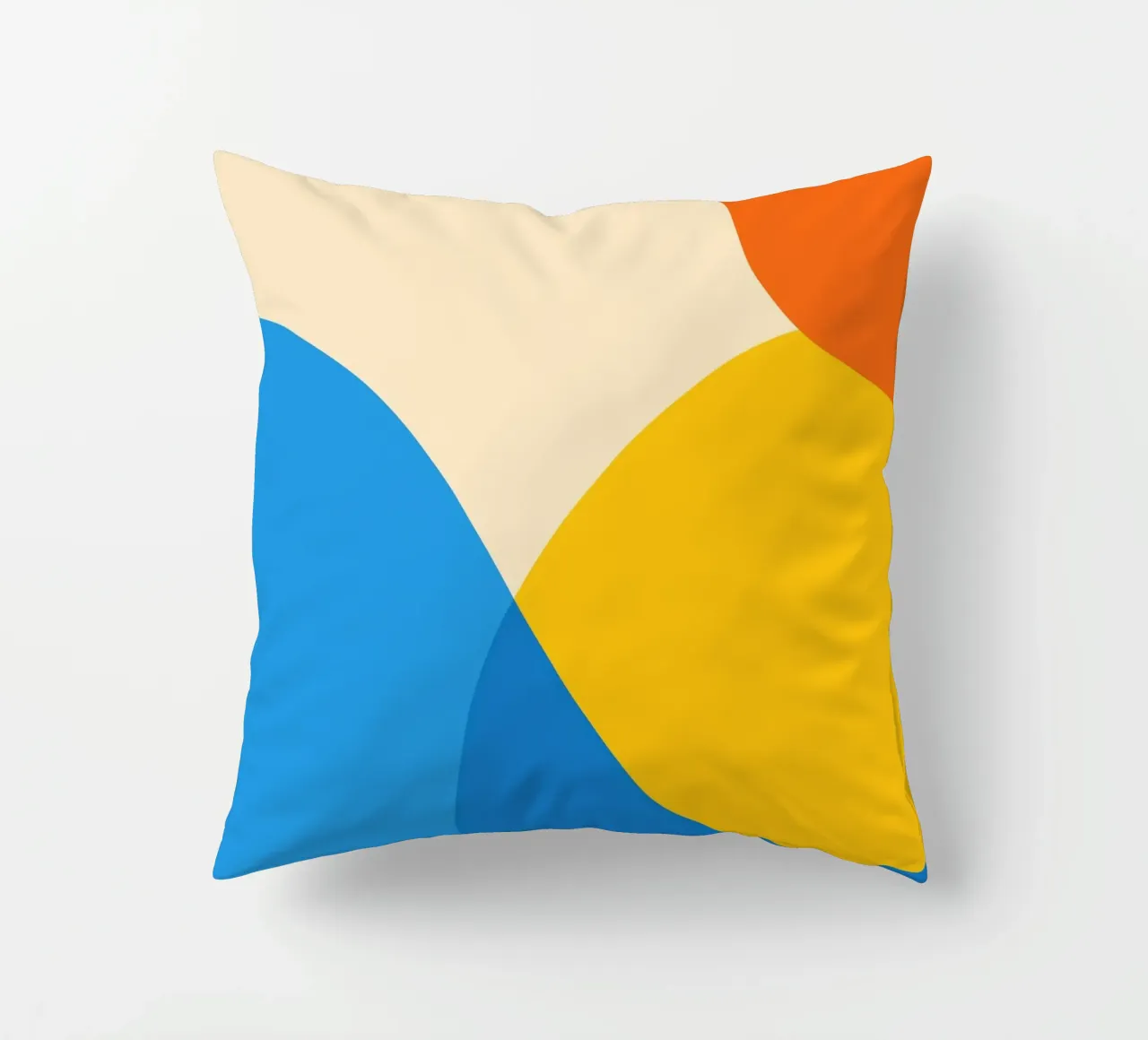 geometry circle overlapping decorative cushion by pastel color shape