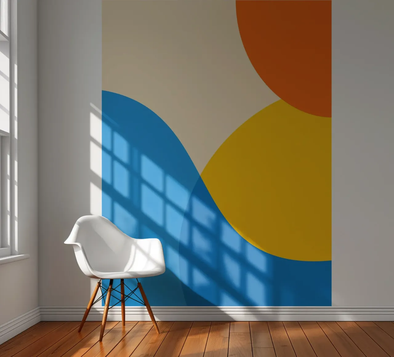 geometrie cirkel overlappend fotobehang van pastel color shape