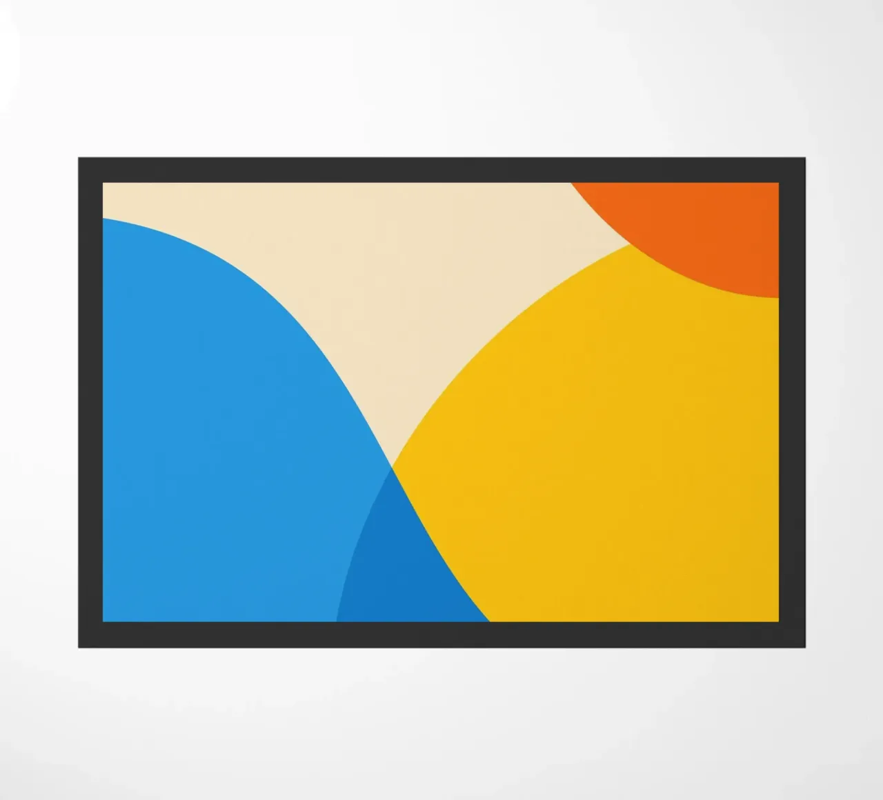 geometrie cirkel overlappend deurmat van pastel color shape