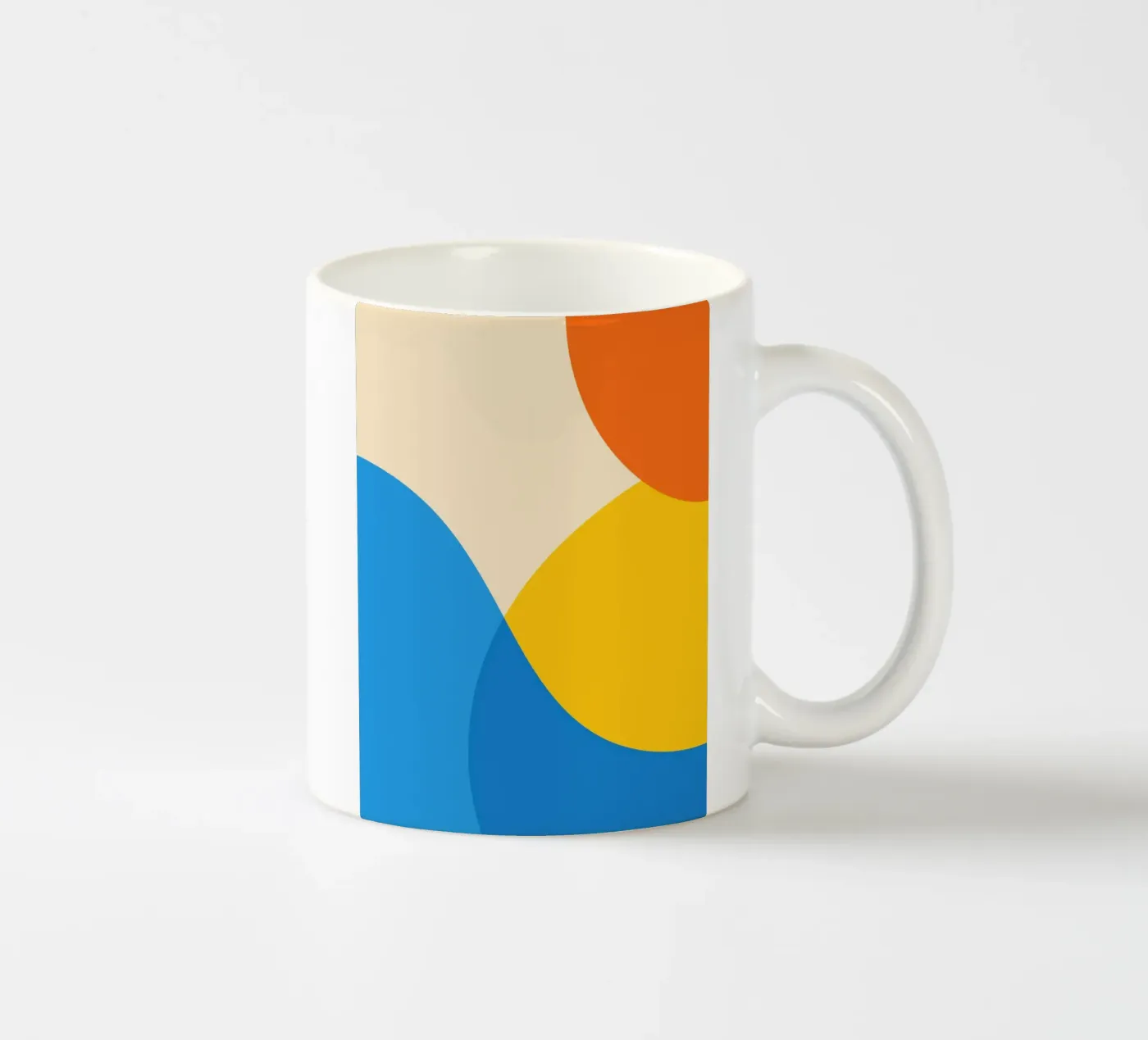 geometry circle overlapping ceramic mug by pastel color shape