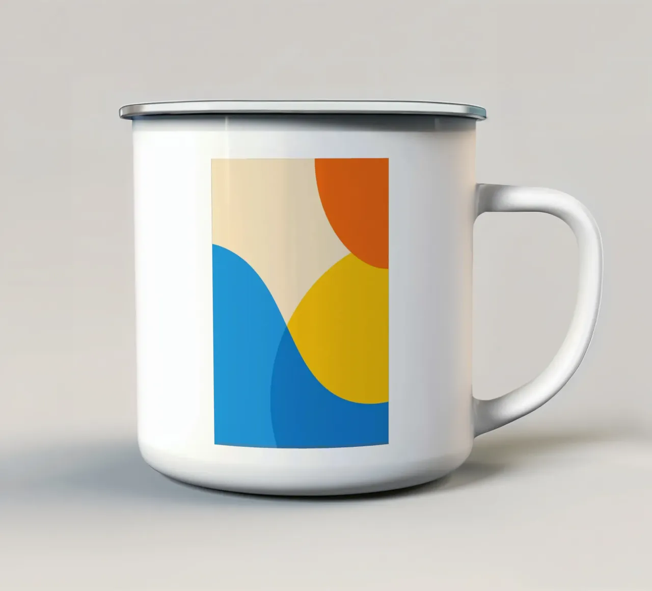 geometria cerchio sovrapposto tazza in smalto da pastel color shape