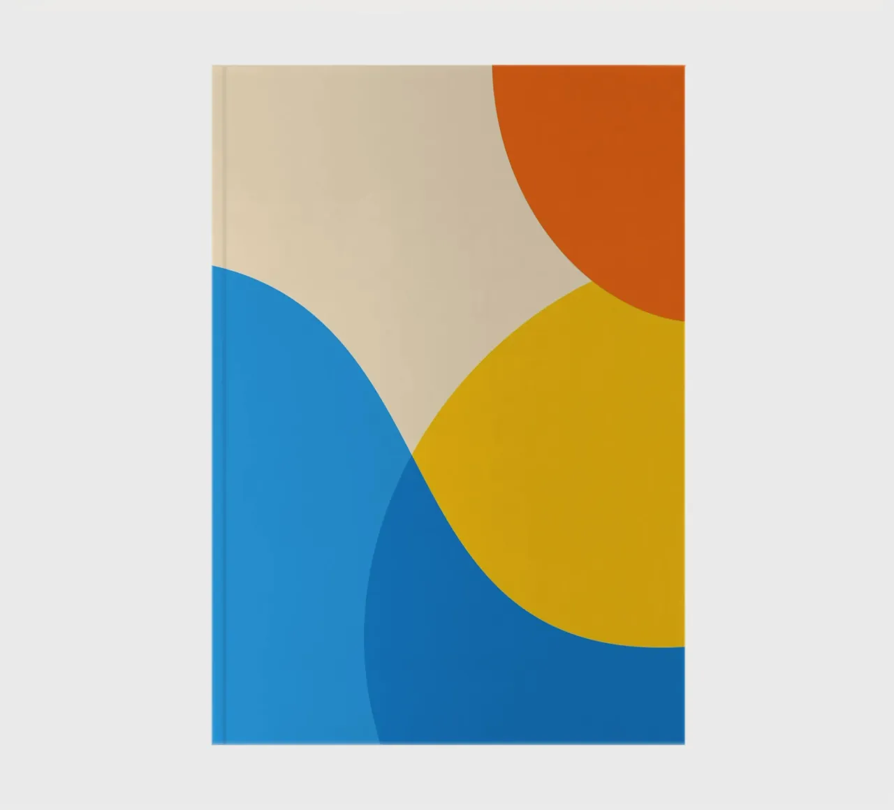 geometry circle overlapping notebook by pastel color shape