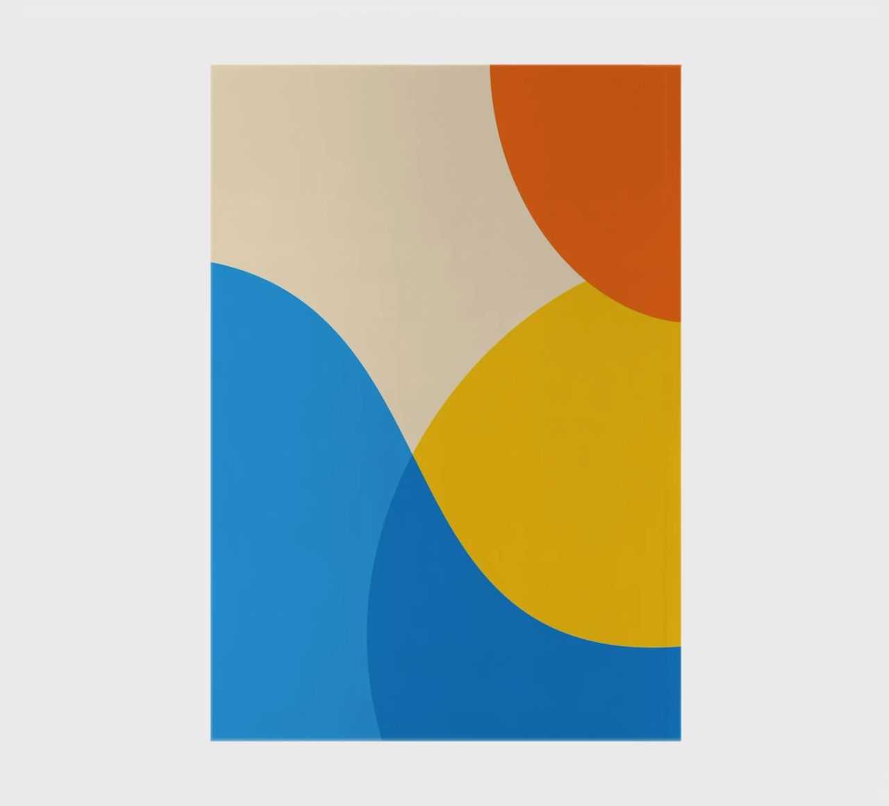 geometry circle overlapping notebook by pastel color shape