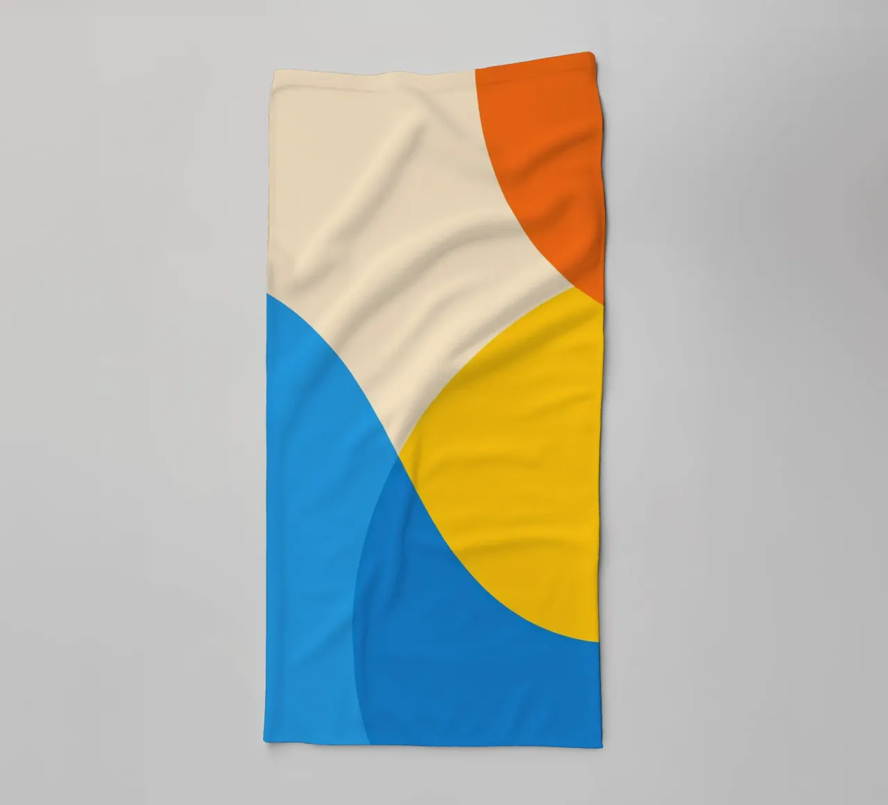 geometry circle overlapping towel by pastel color shape