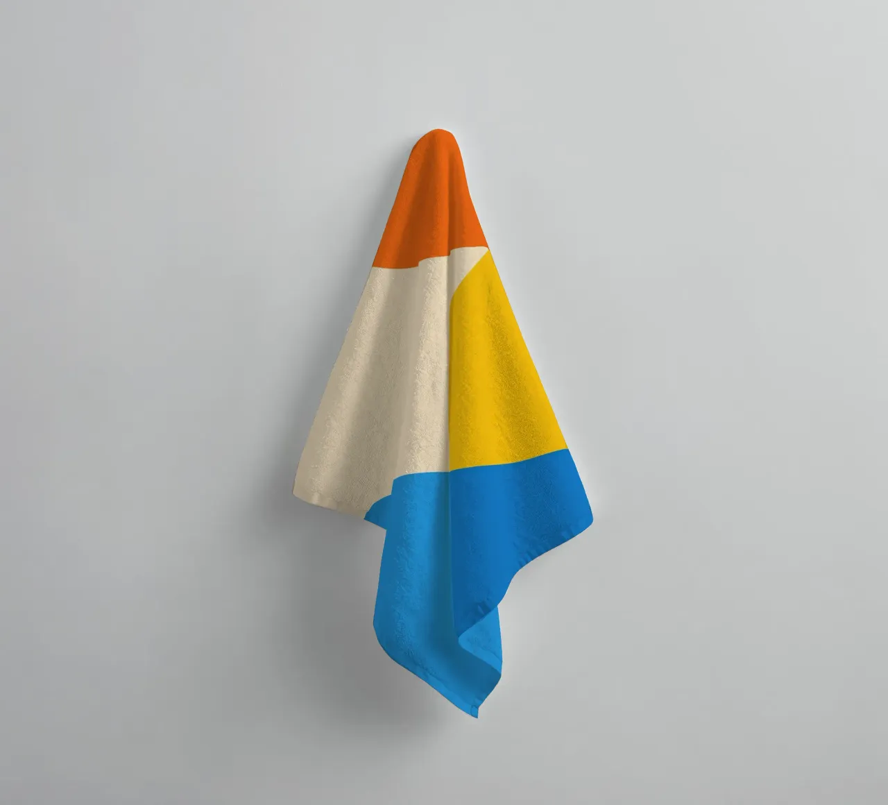 geometry circle overlapping towel by pastel color shape