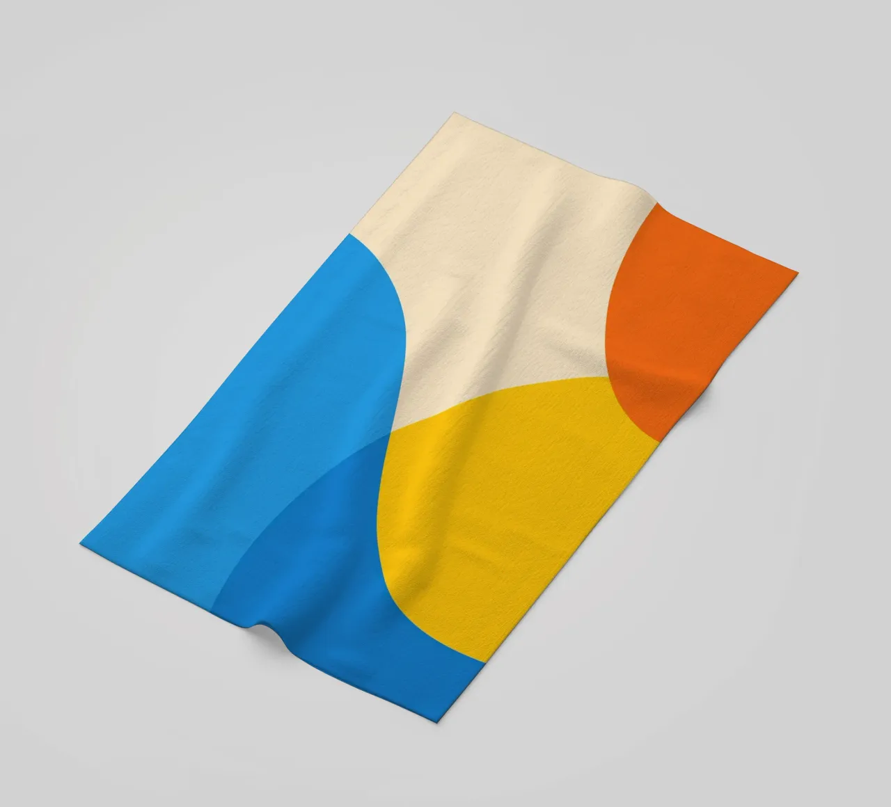 geometry circle overlapping beach towel by pastel color shape