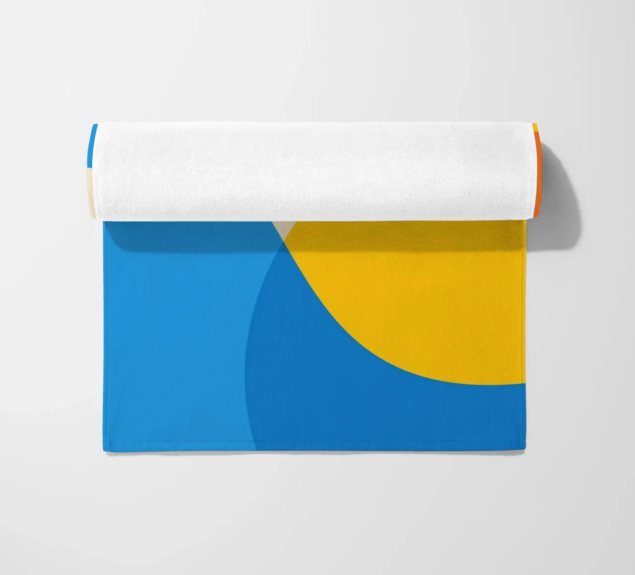 geometry circle overlapping beach towel by pastel color shape