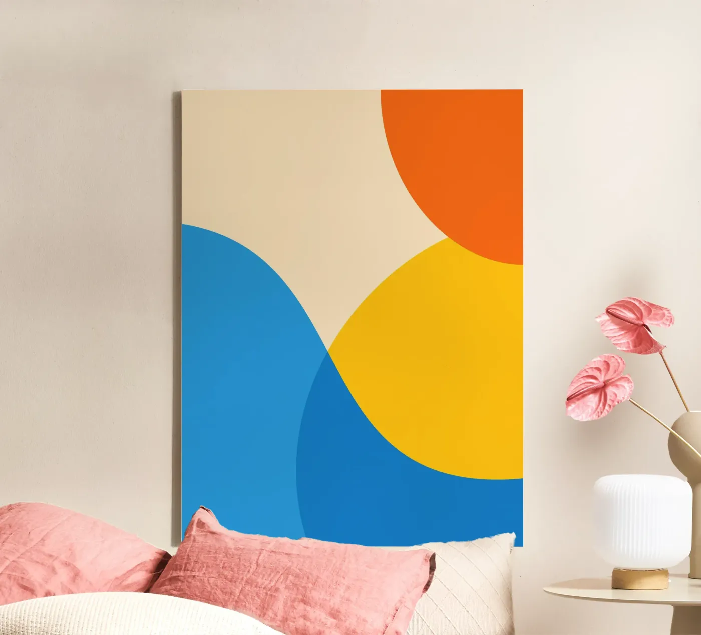geometry circle overlapping canvas by pastel color shape