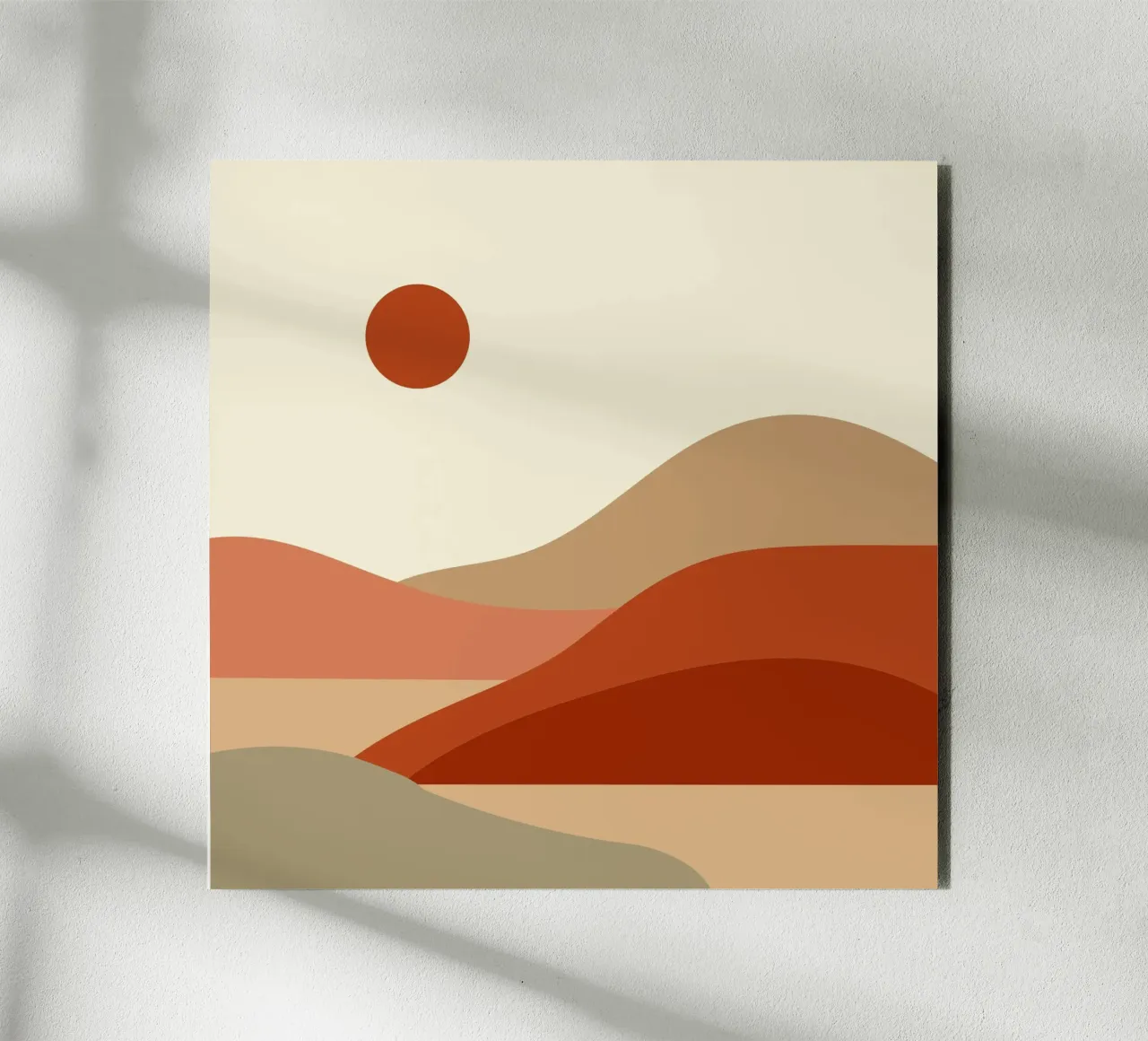 scenario di calma desertica alluminio dibond da pastel color shape