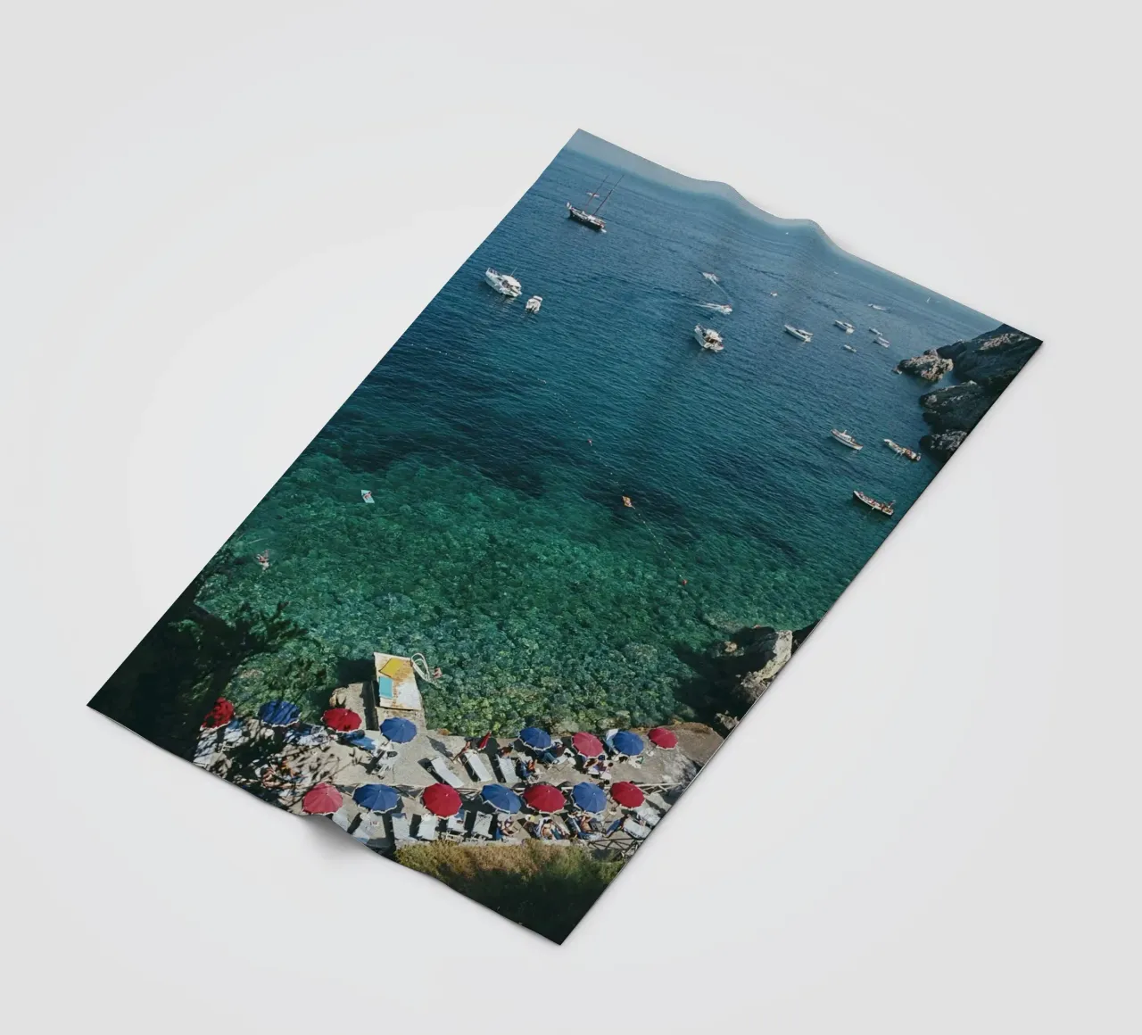 View From Il Pellicano - Slim Aarons coperta in pile da Chrisvintage