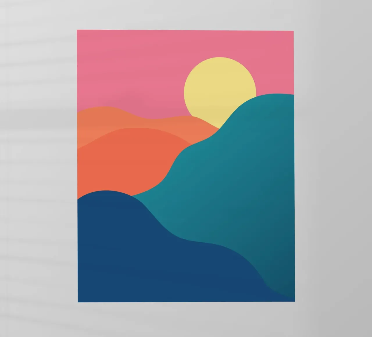 pendenza delle montagne pellicola backlit da pastel color shape