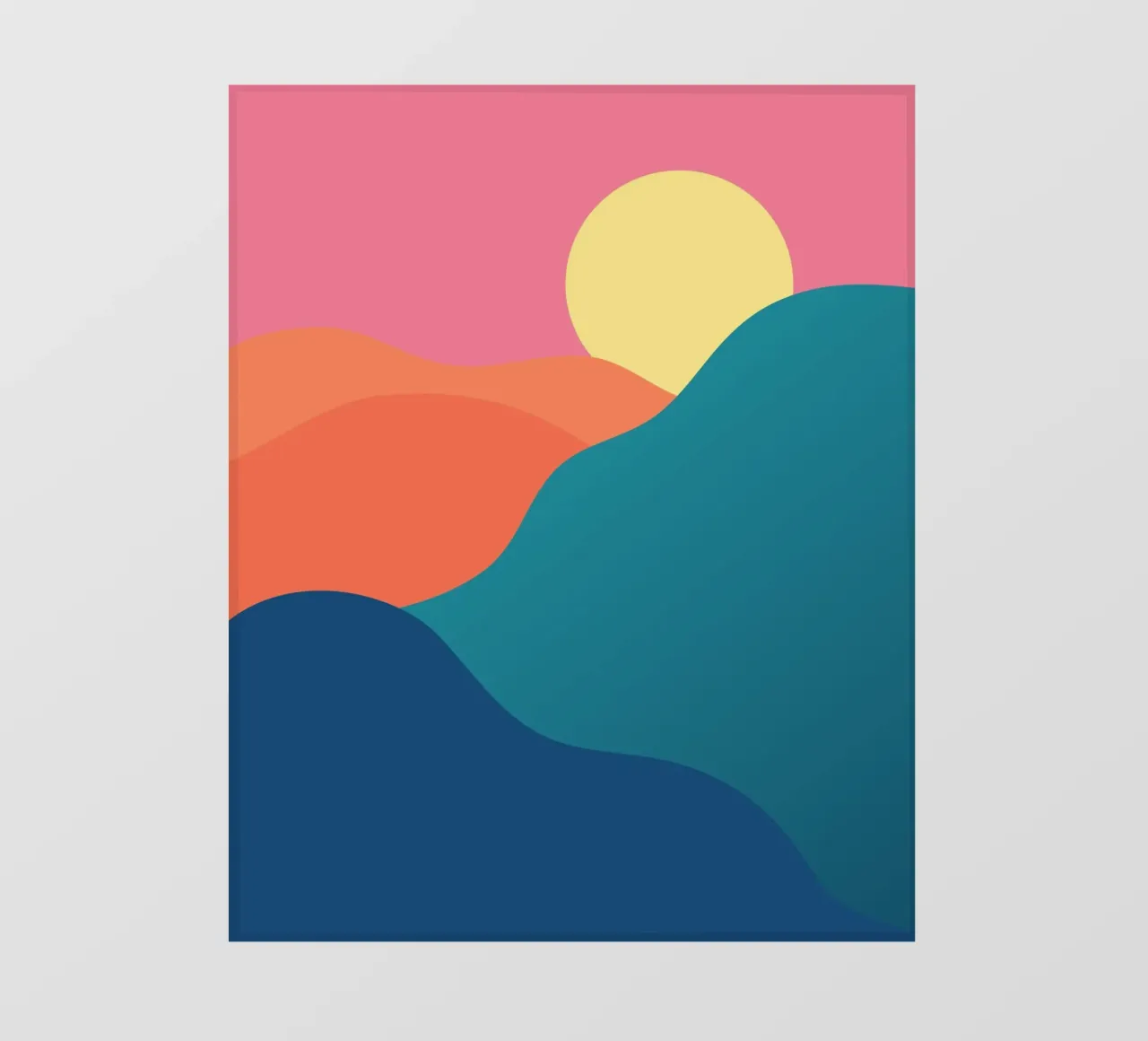 pendenza delle montagne pellicola backlit da pastel color shape