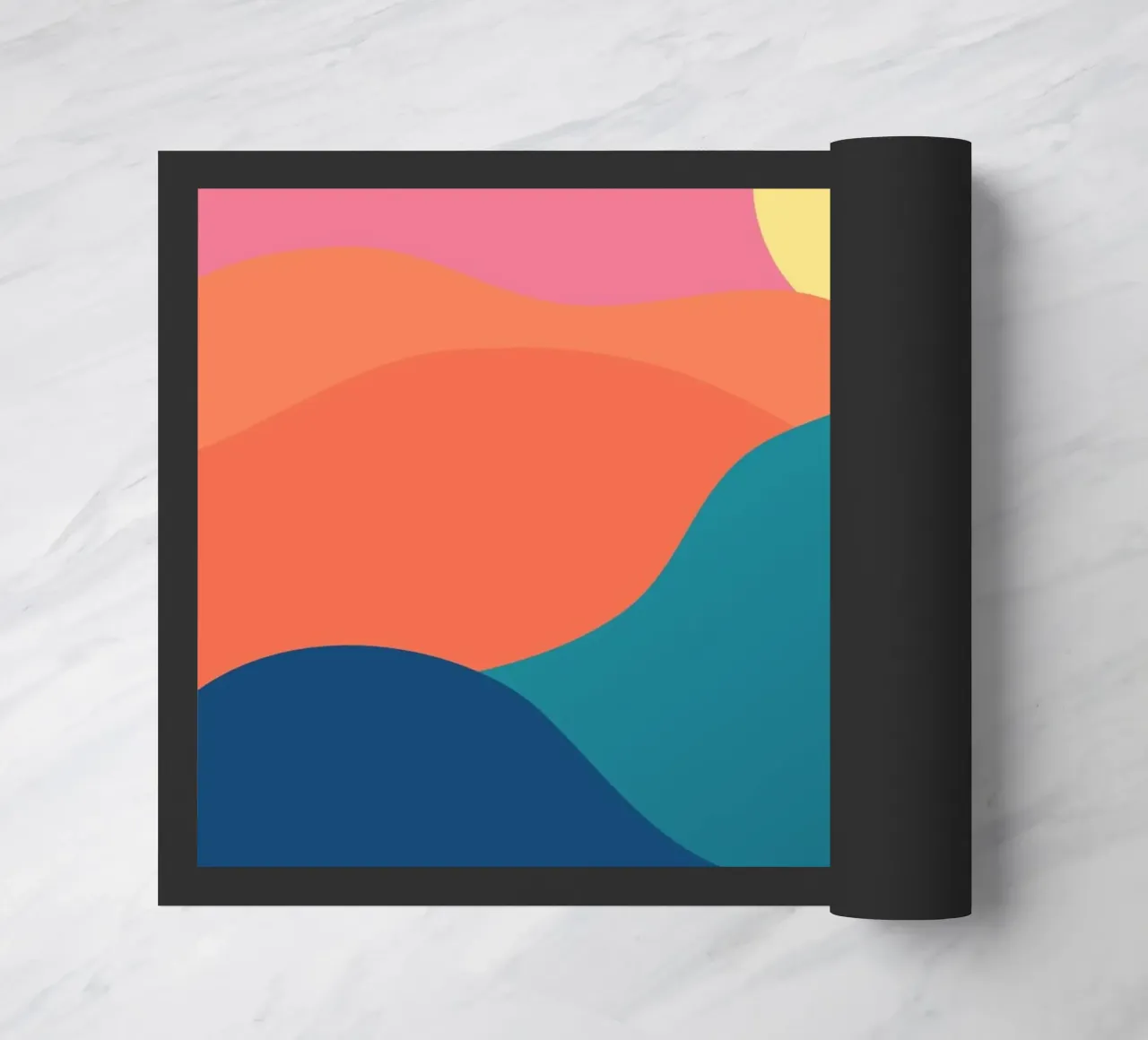 gradient de montagnes paillasson de pastel color shape