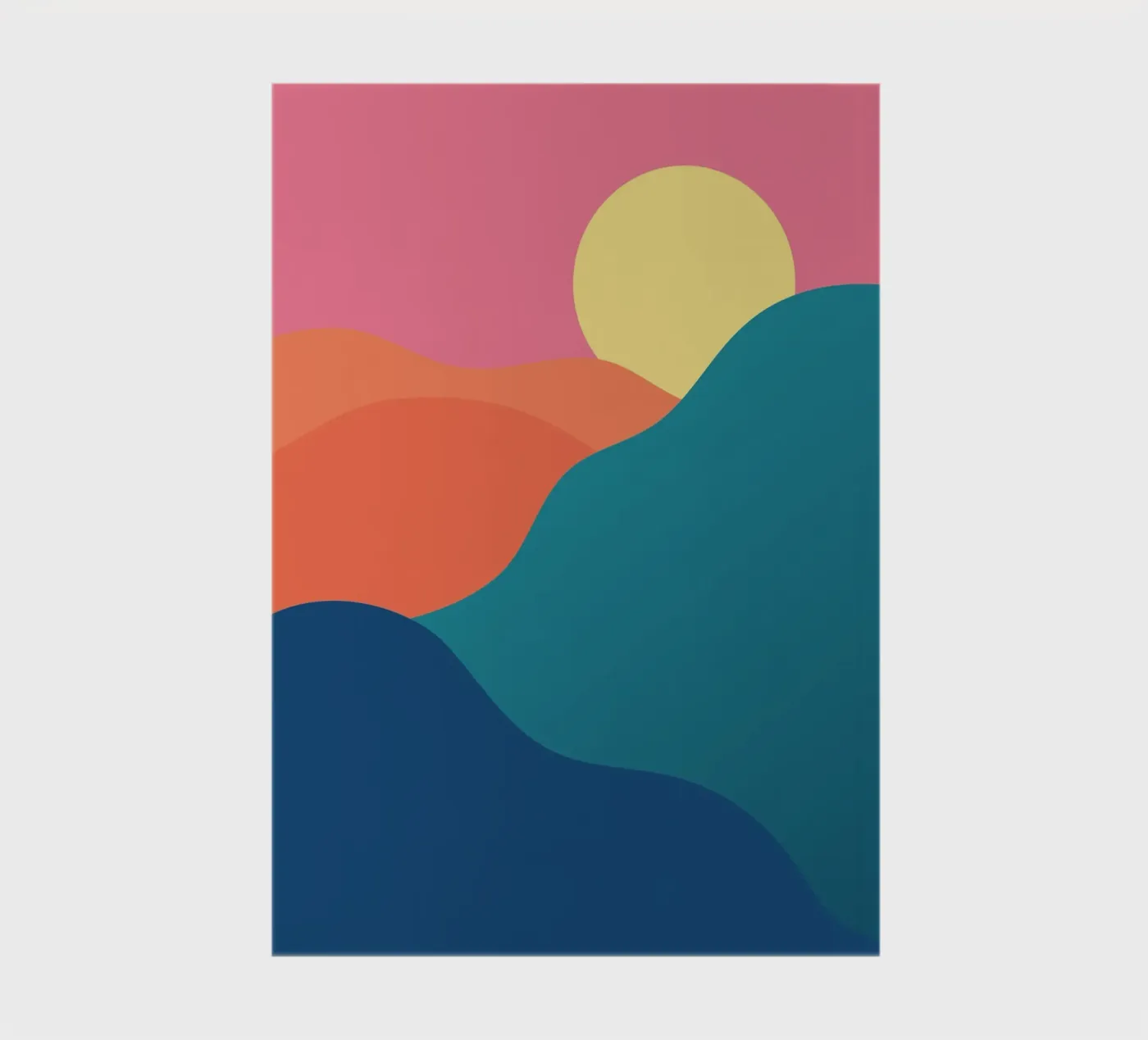 mountains gradient notebook by pastel color shape