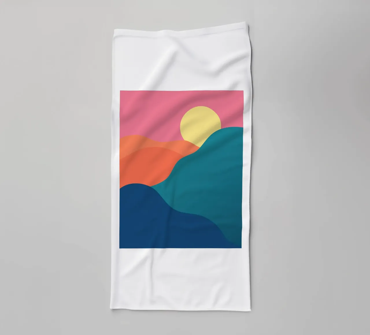 gradient de montagnes serviette de bain de pastel color shape