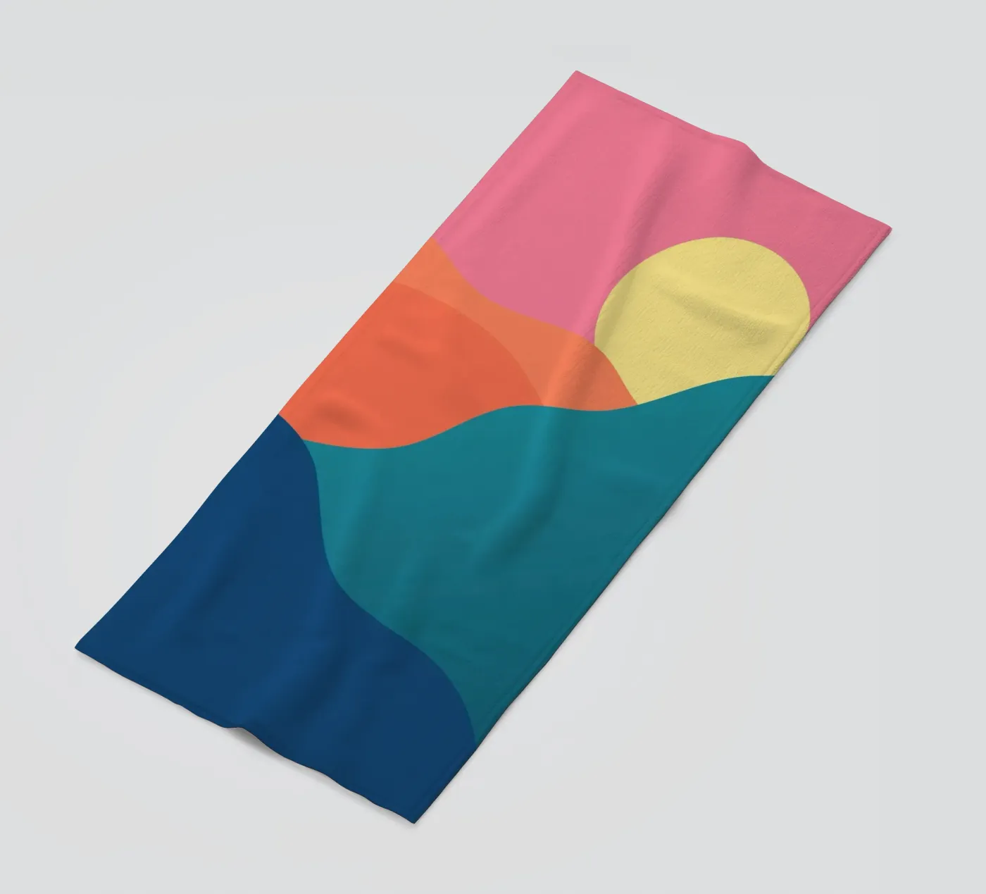 mountains gradient Strandtuch von pastel color shape