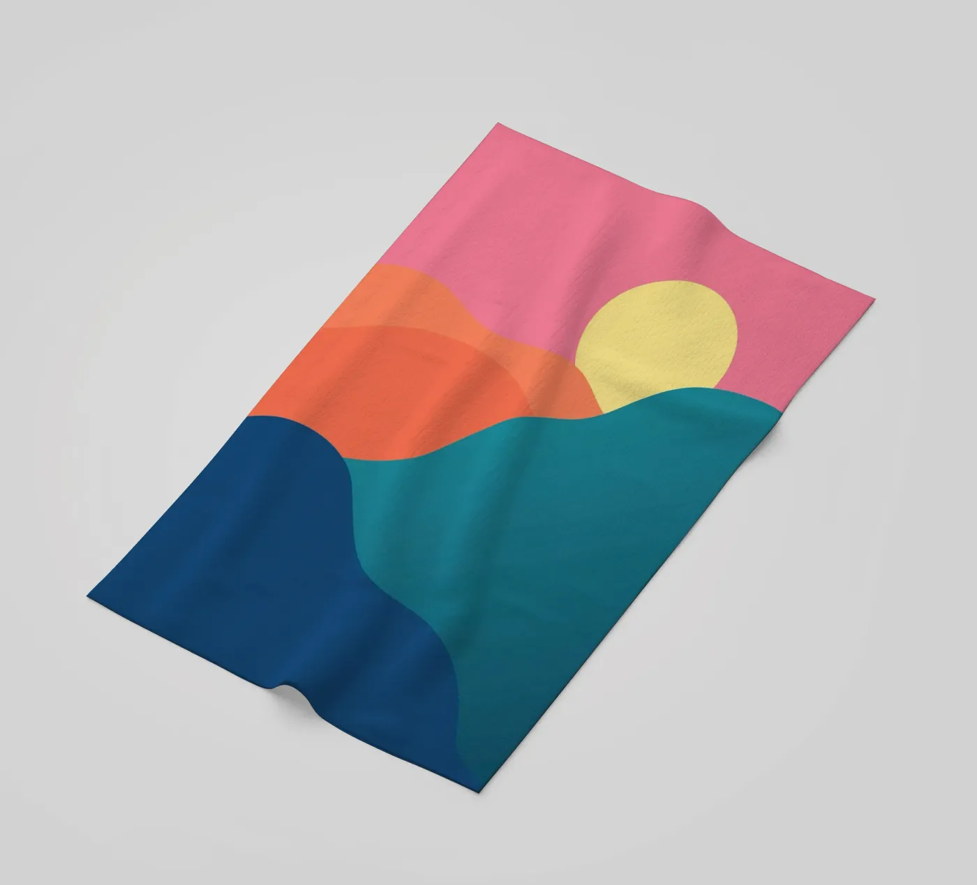 mountains gradient Strandtuch von pastel color shape