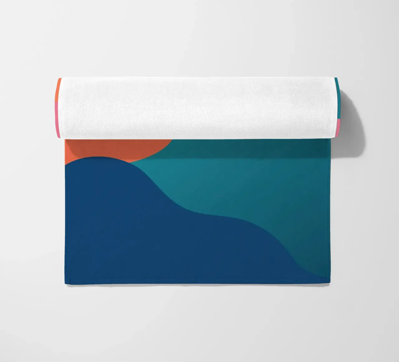 mountains gradient beach towel by pastel color shape