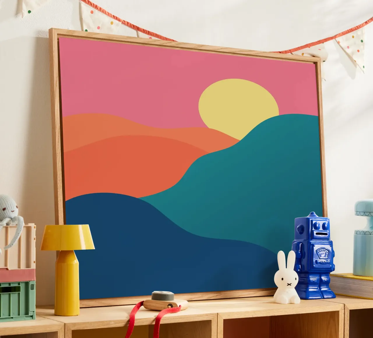 pendenza delle montagne plexiglass da pastel color shape