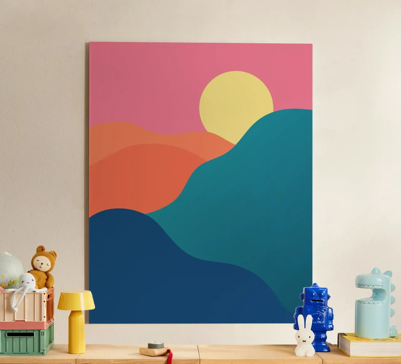 pendenza delle montagne plexiglass da pastel color shape