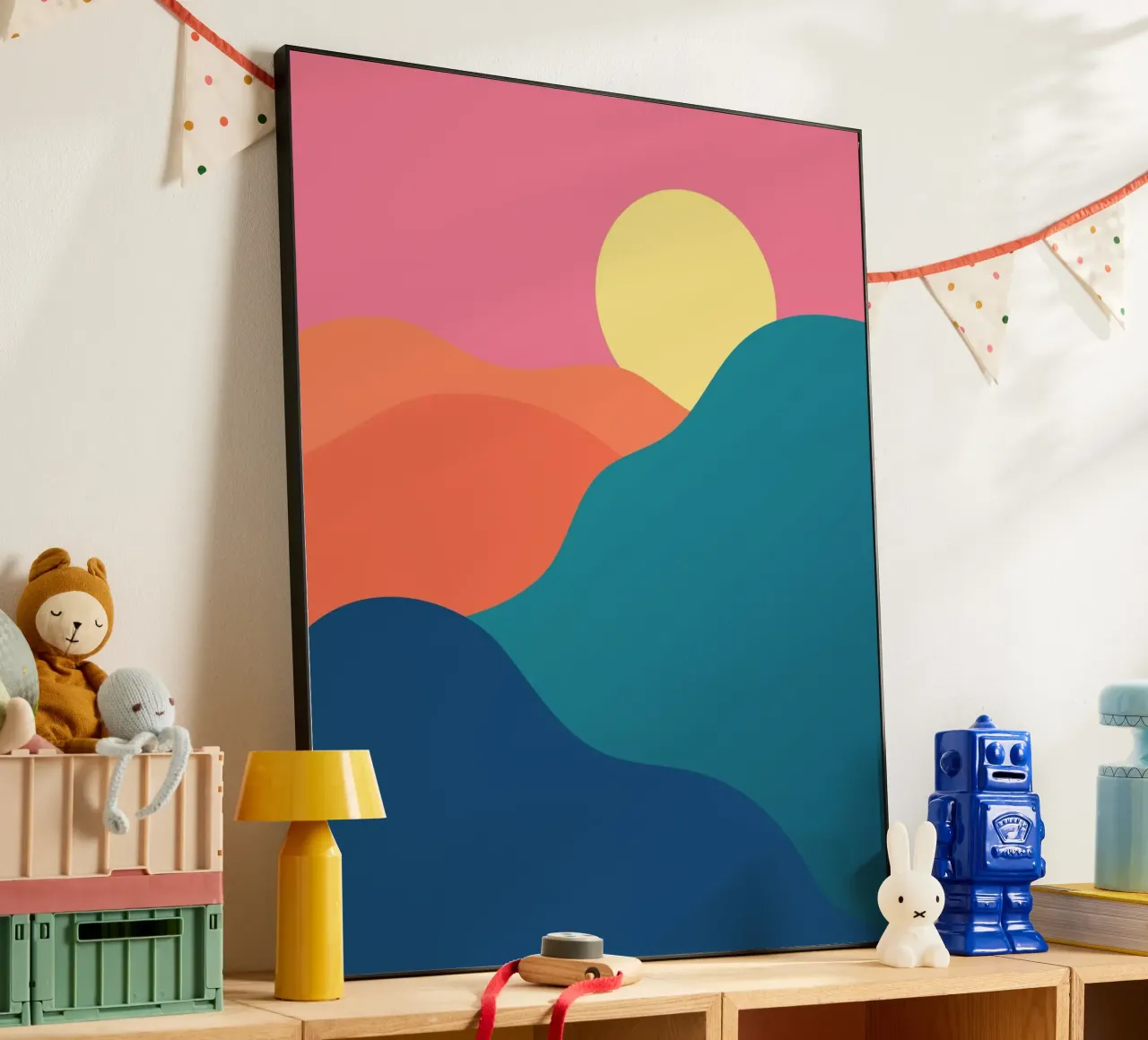 mountains gradient forex plate by pastel color shape