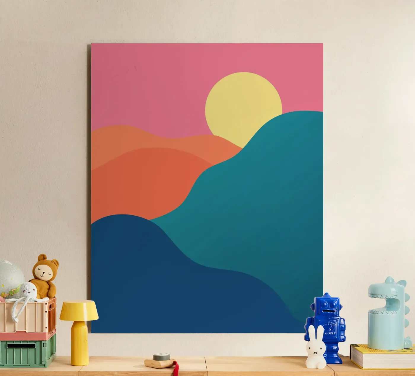 mountains gradient forex-plaat van pastel color shape