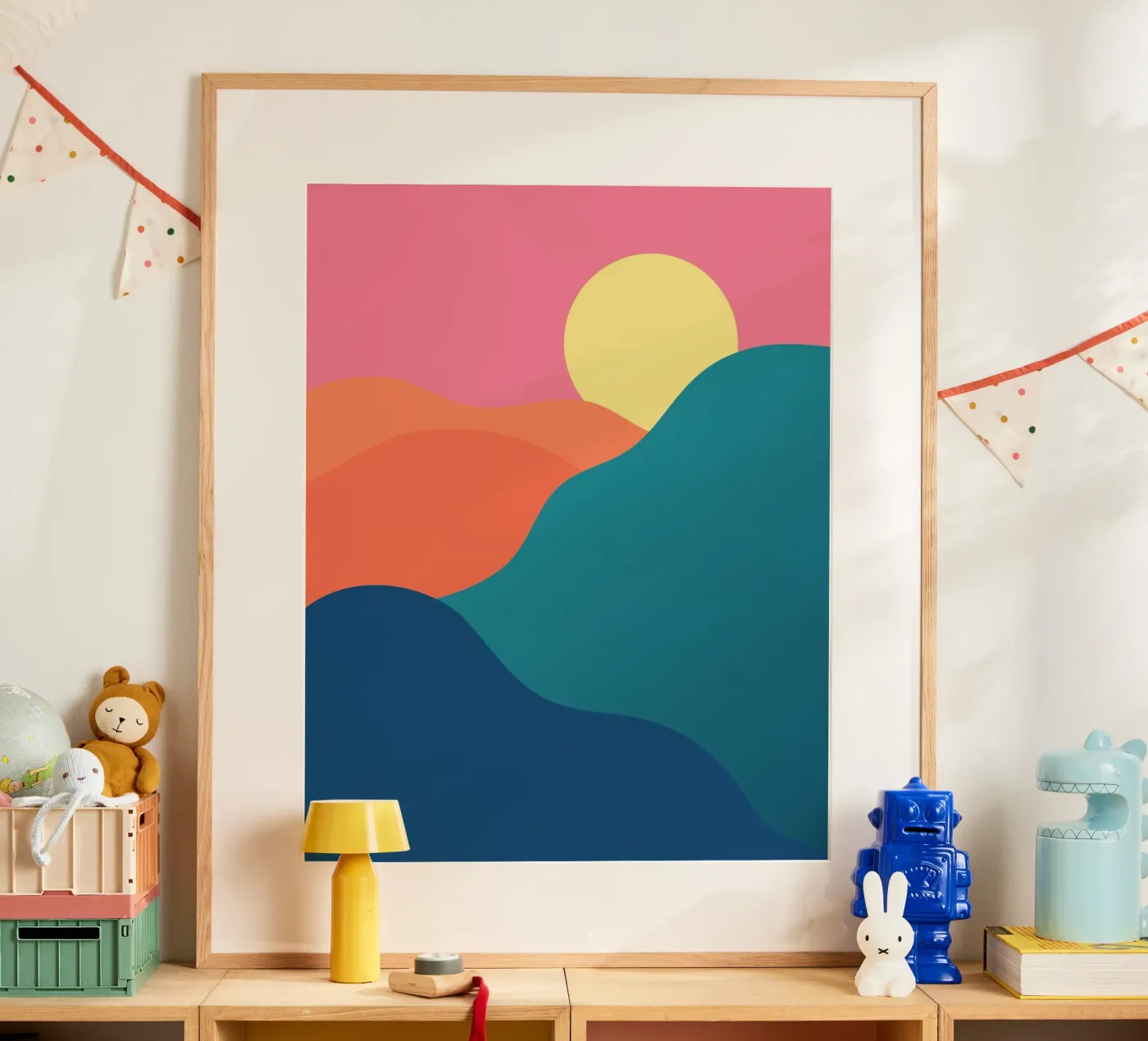 mountains gradient Poster von pastel color shape
