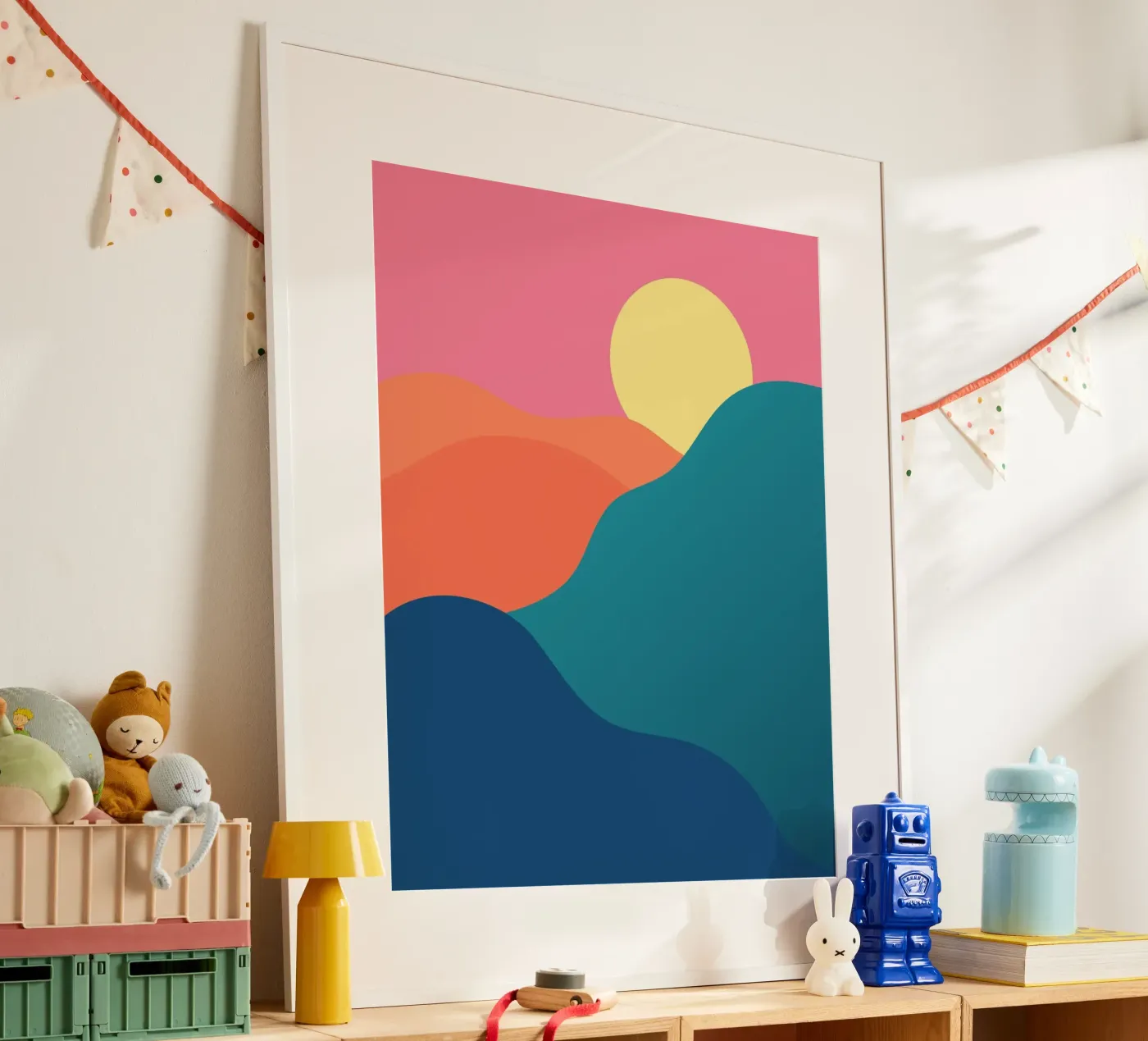 mountains gradient Poster von pastel color shape